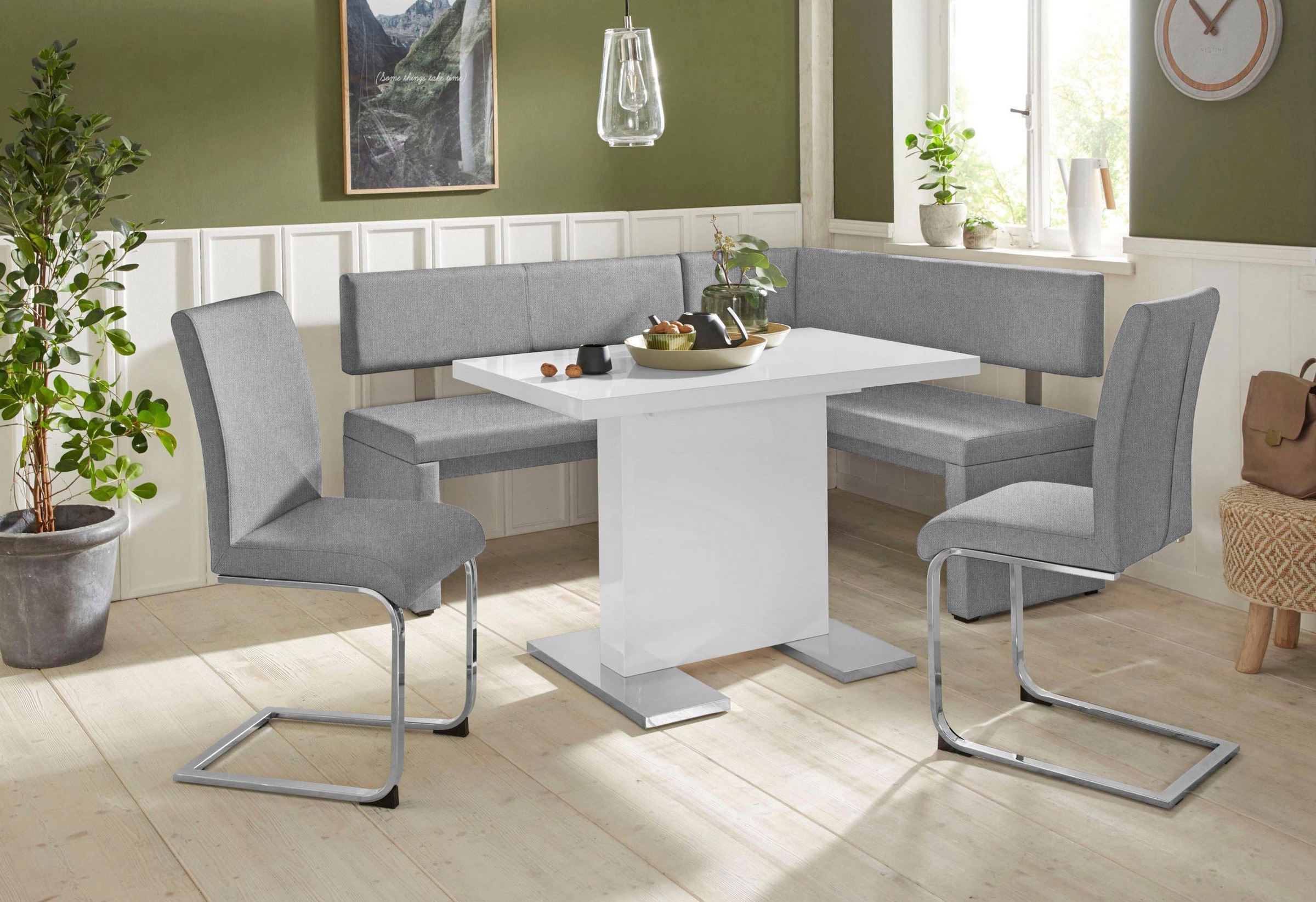 Home affaire Freischwinger »Charissa«, (Set), 2 St., Strukturstoff, Bezug i günstig online kaufen
