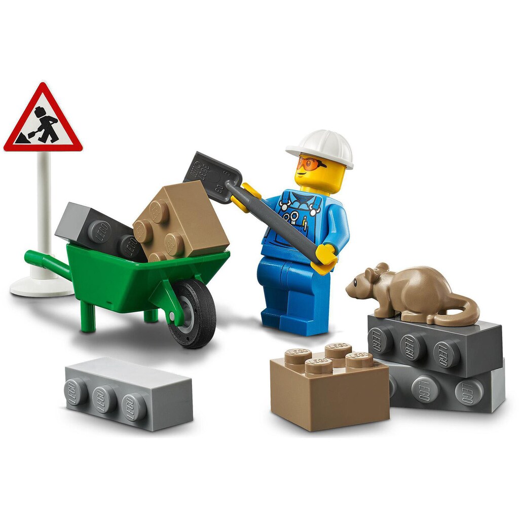 LEGO® Konstruktionsspielsteine »Baustellen-LKW (60284), LEGO® City«, (58 St.), Made in Europe