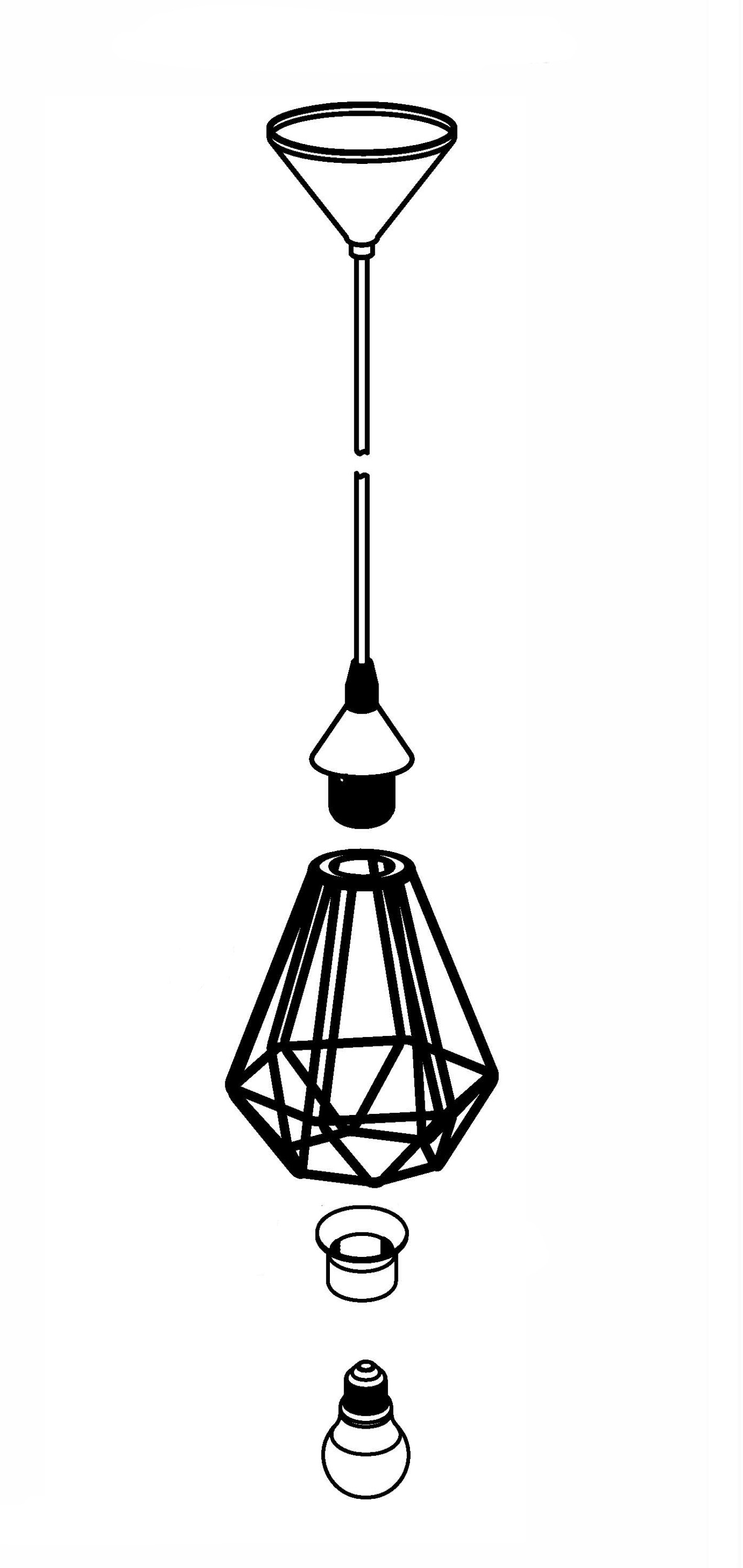 EGLO Pendelleuchte »TARBES Hängeleuchte, Pendellampe, Vintage, Retro, Stahl, schwarz E27«, 1 flammig, Leuchtmittel E27 | ohne Leuchtmittel, Wohnzimmerlampe, Esstischlampe, Drahtgeflecht, 1 flammig, 110x17,5cm