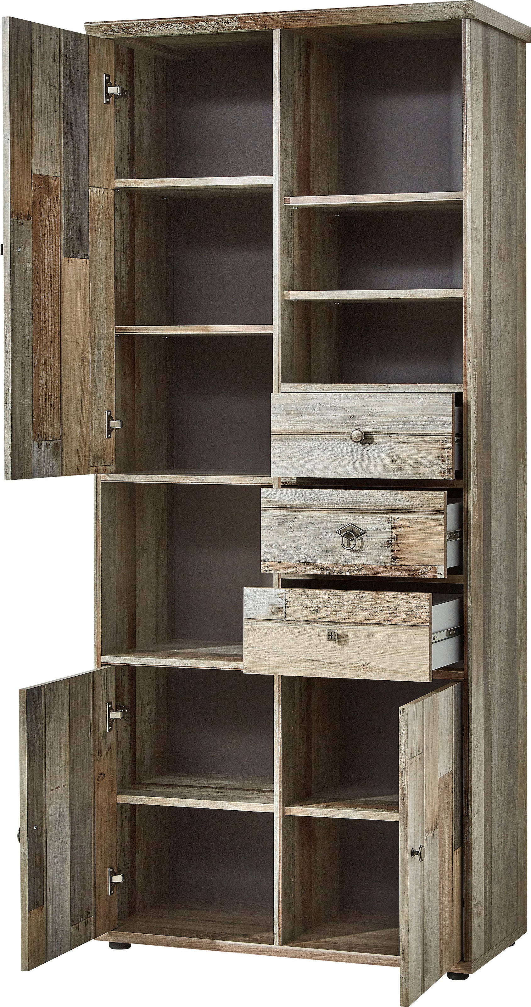 Innostyle Stauraumschrank »BONANZA« 1 Stk. tlg. 3 türig, 3 Schubladen, 11 Fächer, Softclose, ABS Kantenschutz