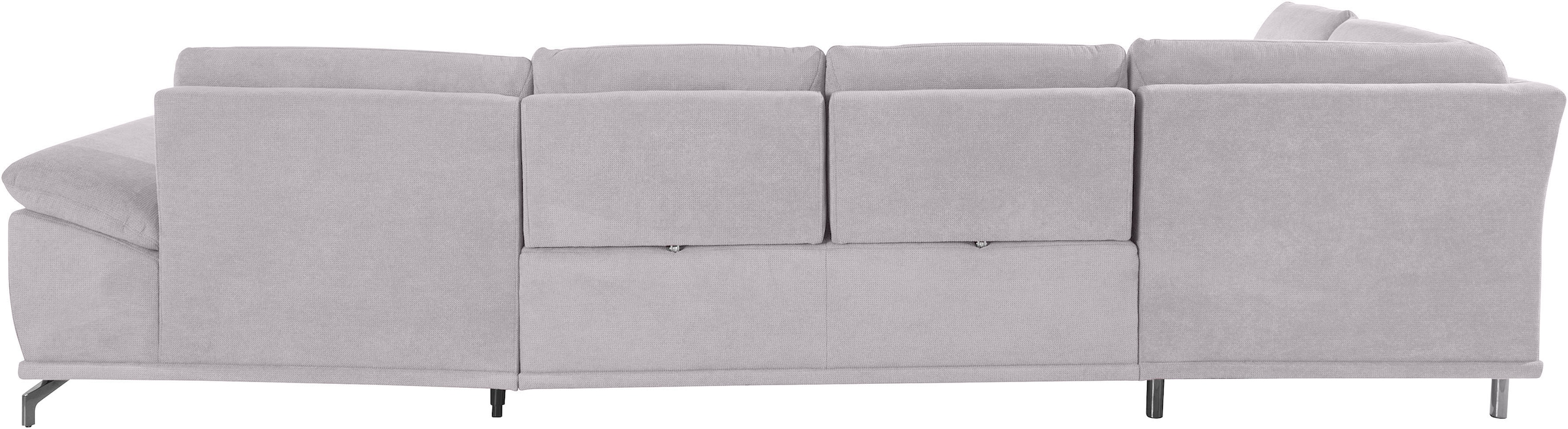 Places of Style Wohnlandschaft »Costello U-Form, mit Sitztiefenverstellung, Armteilverstellung und«, 3 Nierenkissen, optional Bettfunktion und Bettkasten