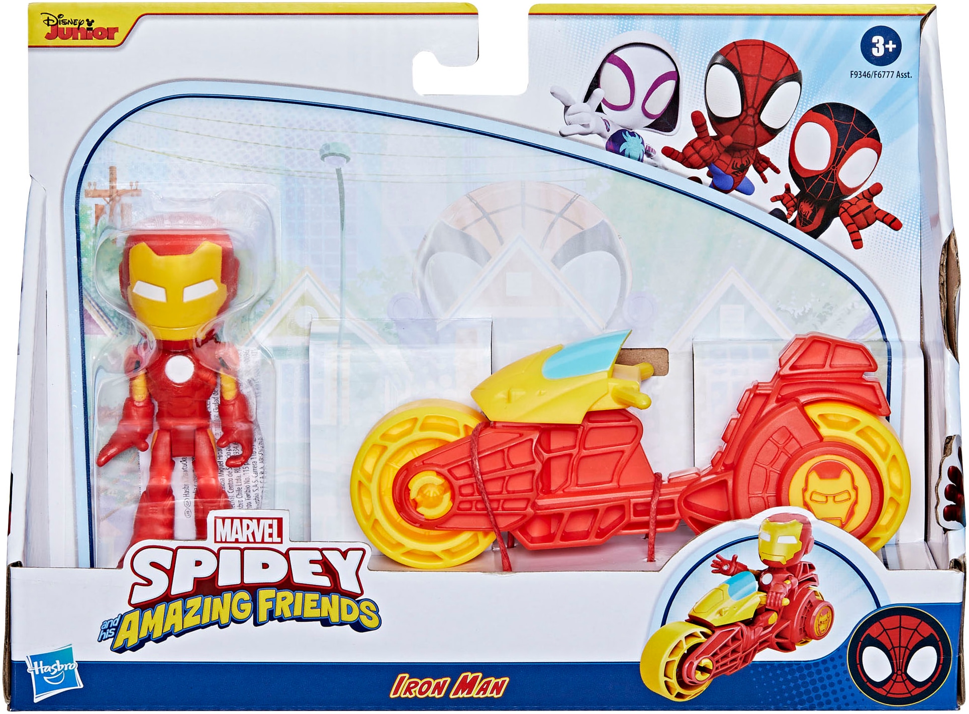 Hasbro Actionfigur »Marvel Spidey and His Amazing Friends, Iron Man & Motorrad«