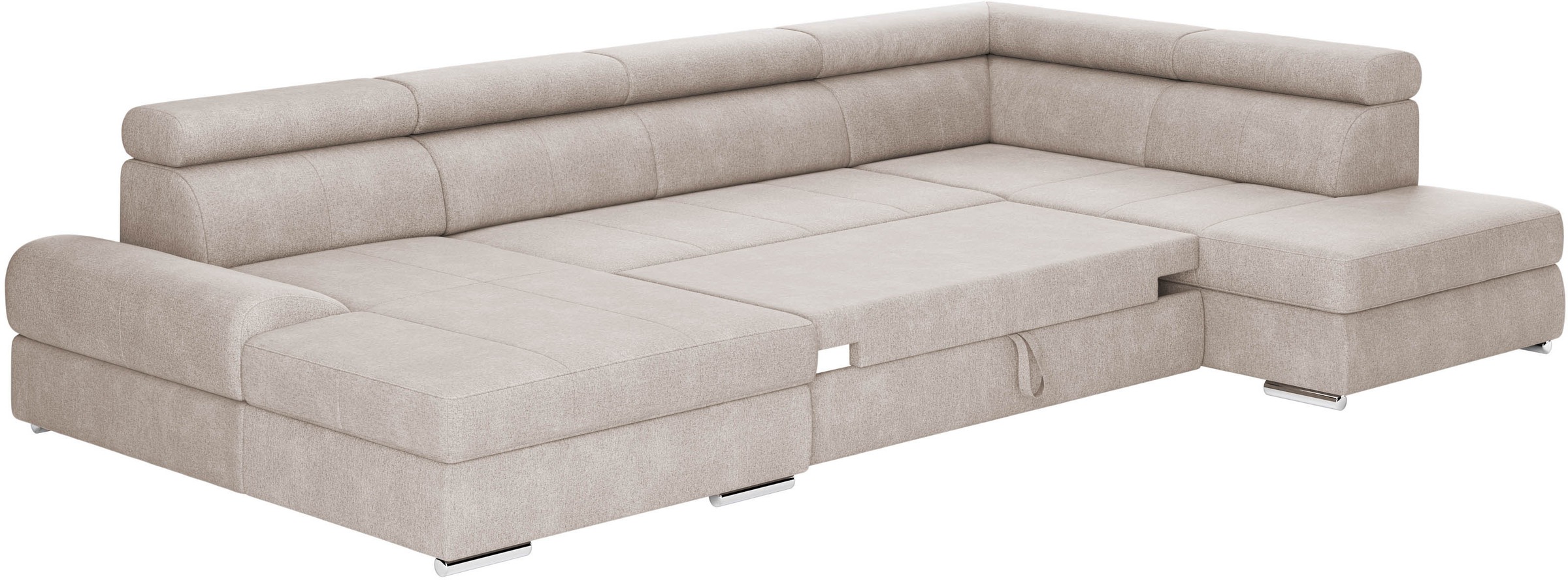 sit&more Wohnlandschaft »U-Form«, mit verstellbaren Kopfteilen, wahlweise mit Bettfunktion