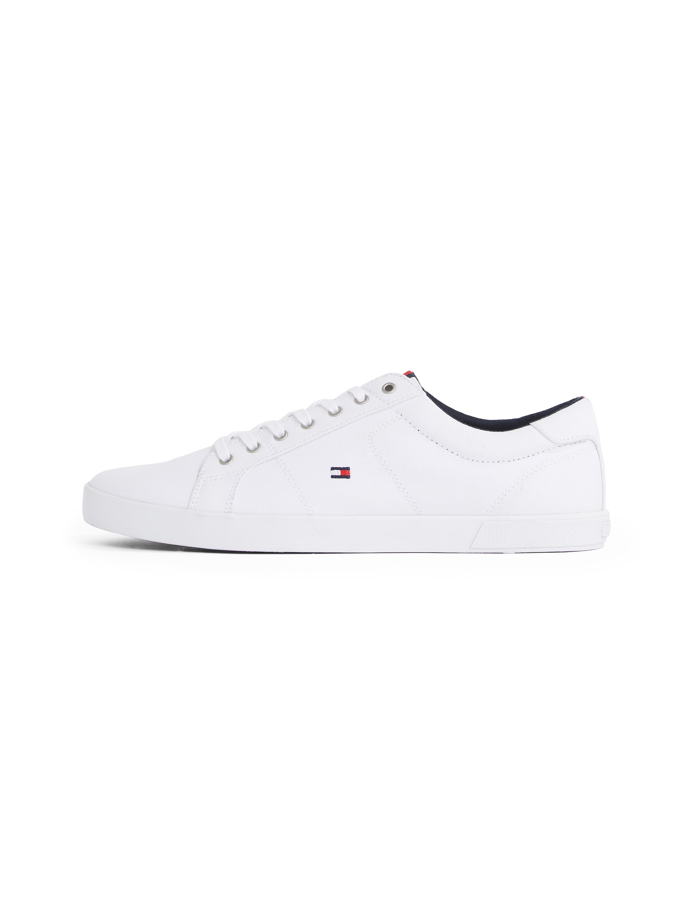 Tommy Hilfiger Sneaker »ICONIC LONG LACE SNEAKER«, Freizeitschuh, Halbschuh, Schnürschuh mit gespolstetem Schaftrand