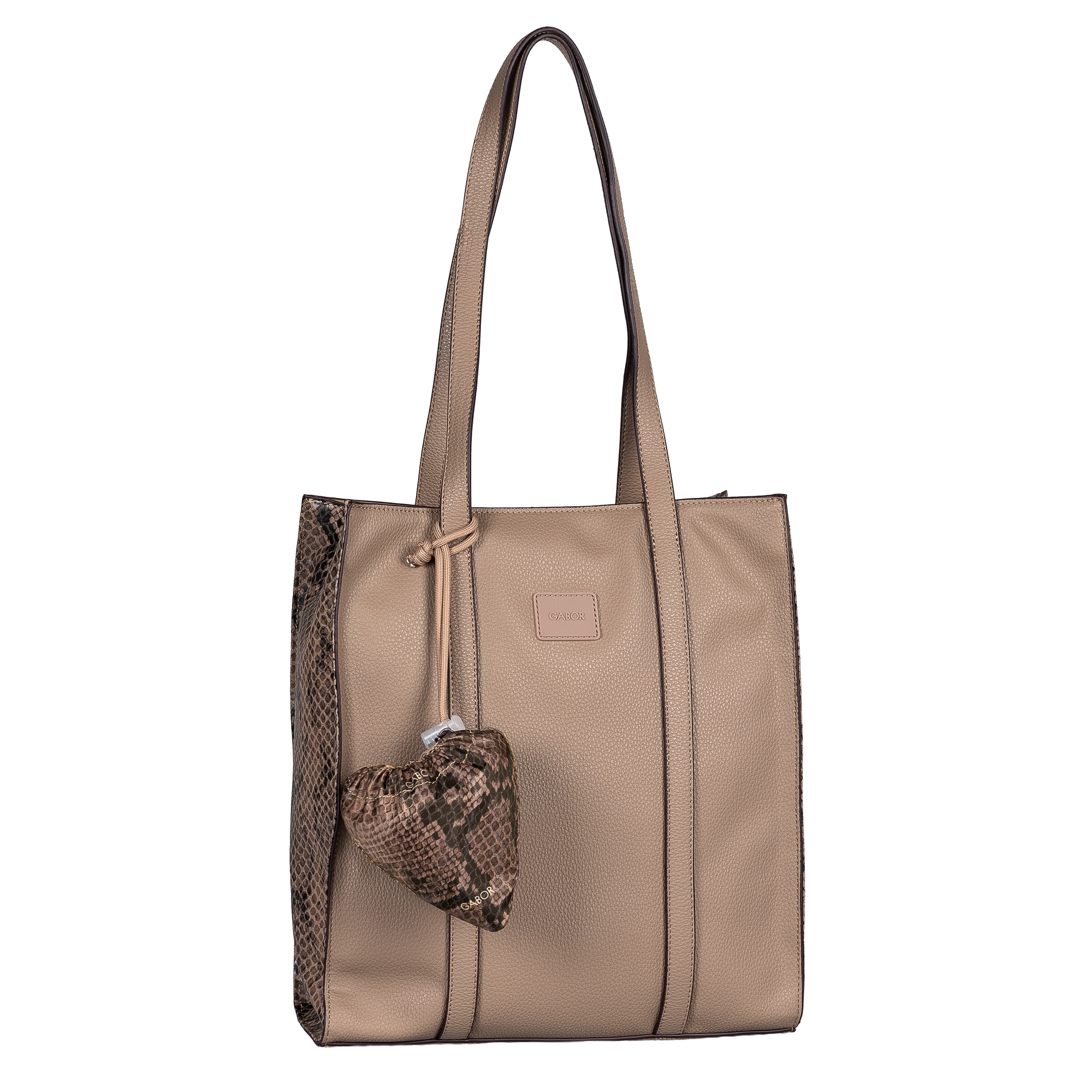 Gabor Shopper »Elfie Luxe« Damen Handtasche mit Leopardenoptik mit Pouch-Anhänger