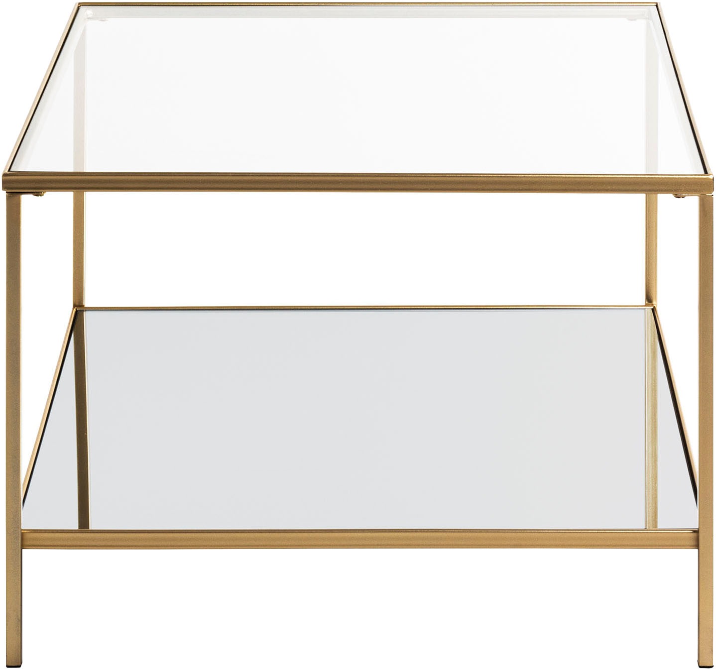 HAKU Beistelltisch »Sofatisch, Wohnzimmertisch« 1 Stk. tlg. quadratisch - aus Metall Gold B/T/H 60/60/45 cm