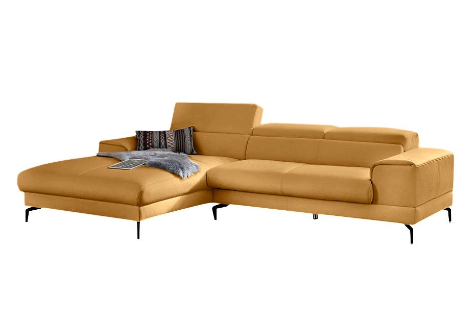 W.SCHILLIG Ecksofa »piedroo, Designsofa mit tollem Sitzkomfort, L-Form«, Kopfteilverstellung, wahlweise mit Sitztiefenverstellung, Breite 303cm