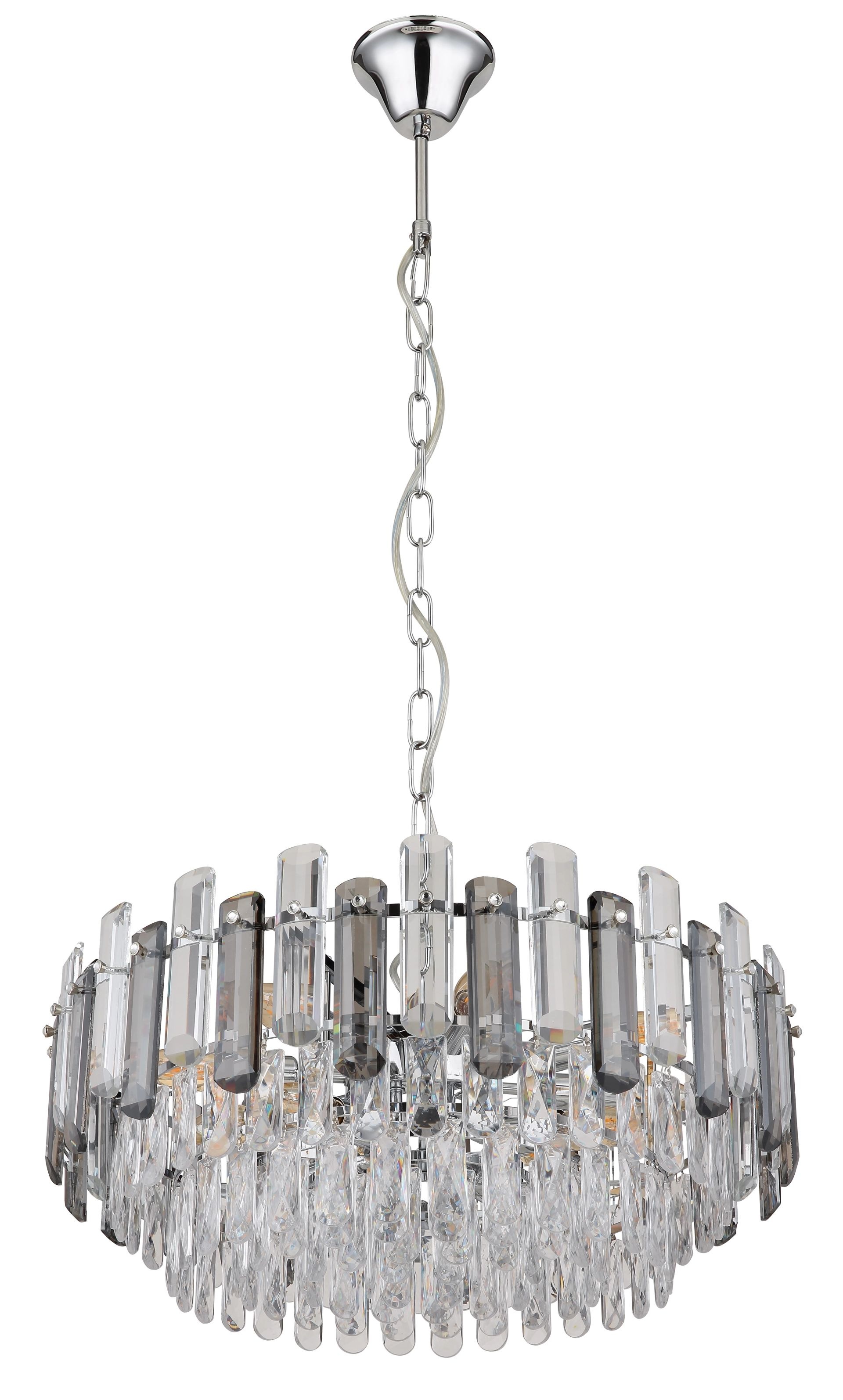 GLOBO LIGHTING Kronleuchter »ORGINA« E14 1 Stk. Hängeleuchte, Kristalle, Gl günstig online kaufen