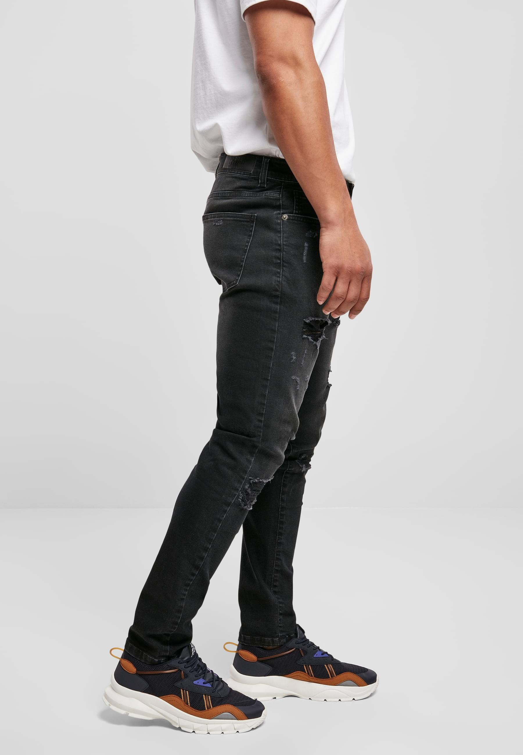 URBAN CLASSICS Bequeme Jeans »Urban Classics Herren Heavy Destroyed Slim Fit Jeans« 1 Stk.