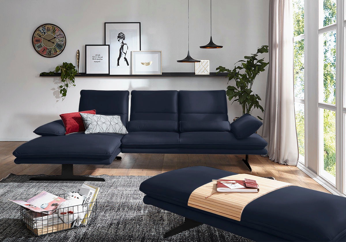 W.SCHILLIG Ecksofa »broadway, Designsofa mit tollem Sitzkomfort«, Sitztiefe günstig online kaufen