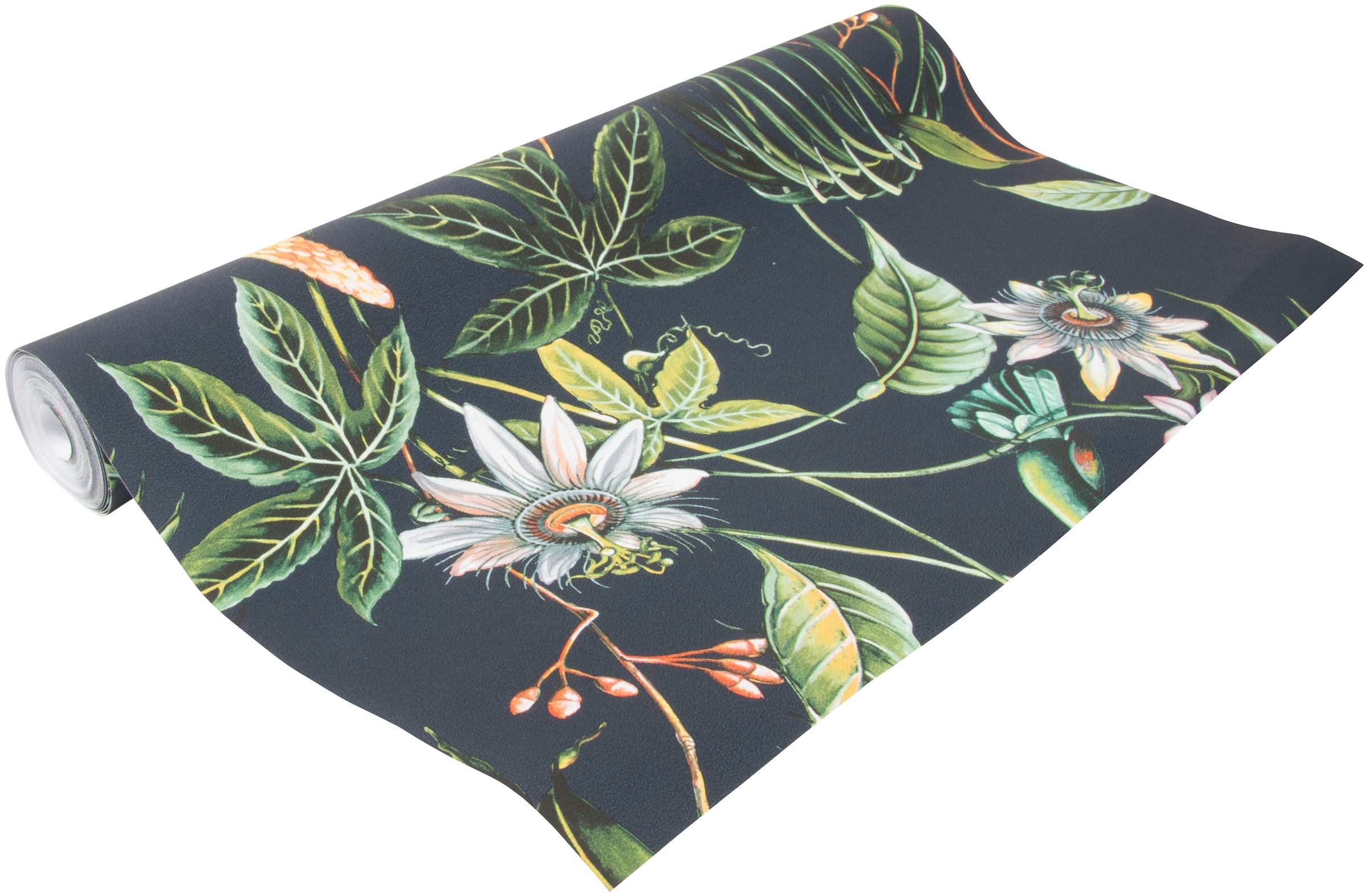 Superfresco Easy Vliestapete »Adilah« animal print geprägt Adilah Blümen Schwarz 1000x52cm