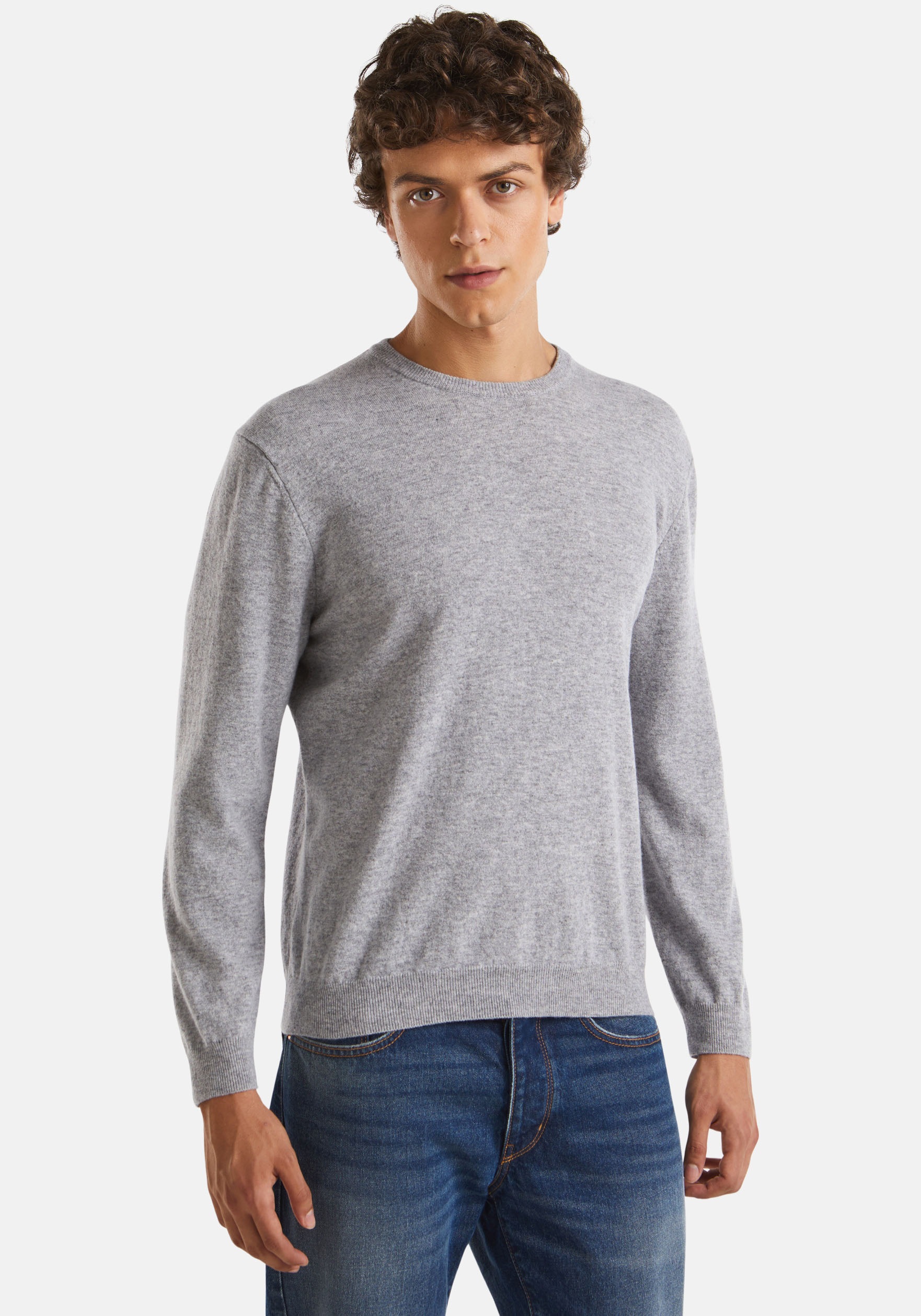 United Colors of Benetton Rundhalspullover, im cleanen Look
