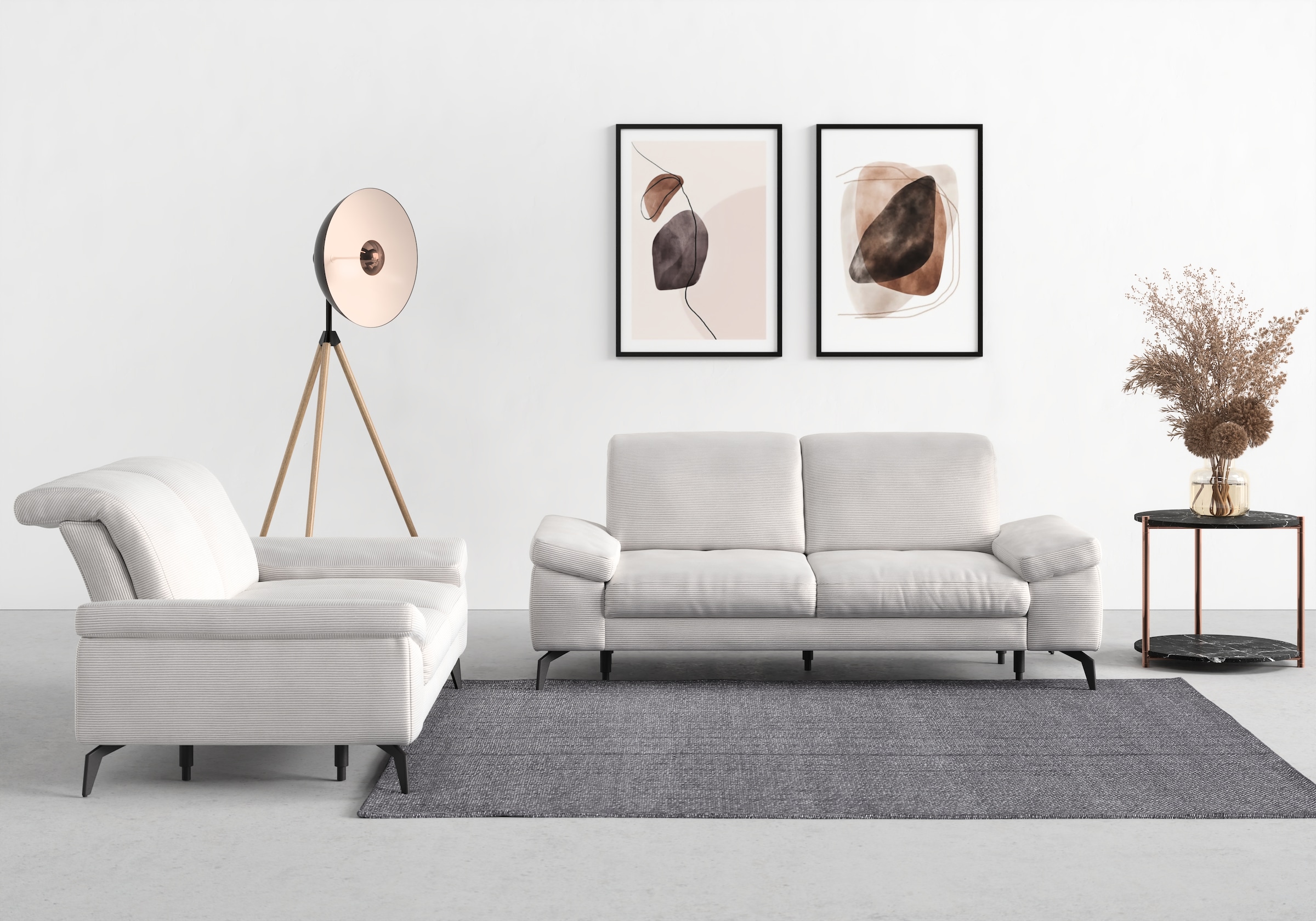 sit&more 2,5-Sitzer »Cabana« Breite 211 cm, mit oder ohne Sitztiefen-, und Kopfteilfunktion