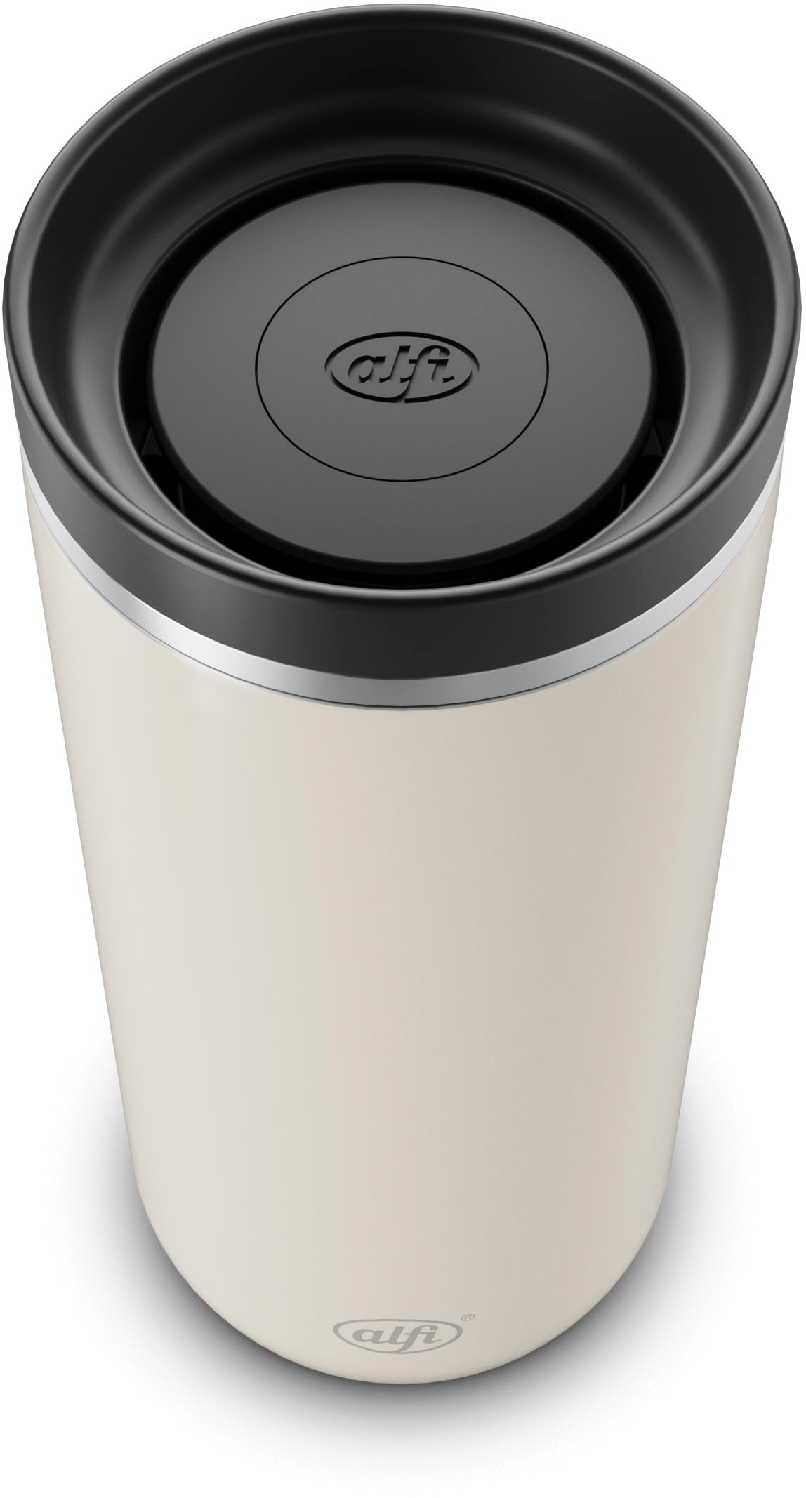 Alfi Thermobecher »ISO COFFEE MUG PRO, absolut dicht, spülmaschinenfest« 0,38l, 6h heiß & 12h kalt, mit Druckknopf & Teebeutel-Aufhänger