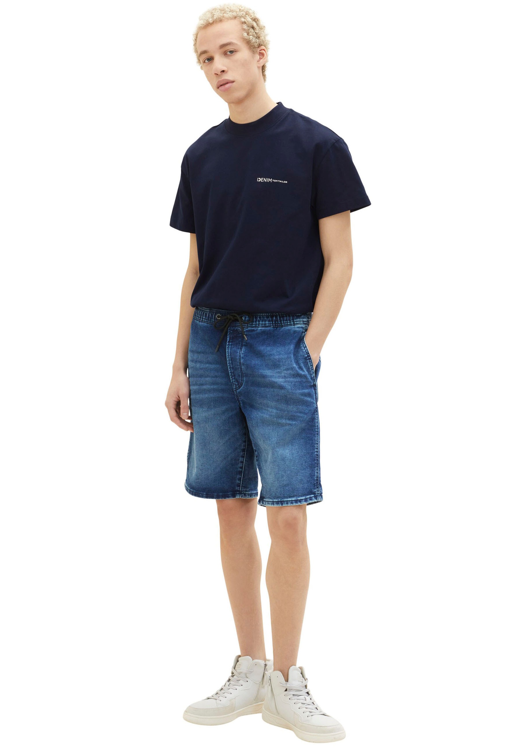 11. Bild von TOM TAILOR Denim Jeansshorts, mit elastischem Tunnelzugbund
