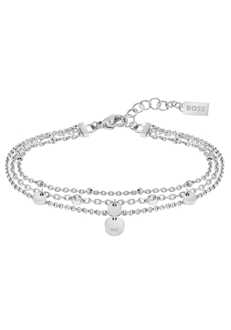 BOSS Armband »Schmuck Edelstahl Armschmuck Ankerkette IRIS«, mit Glasstein günstig online kaufen