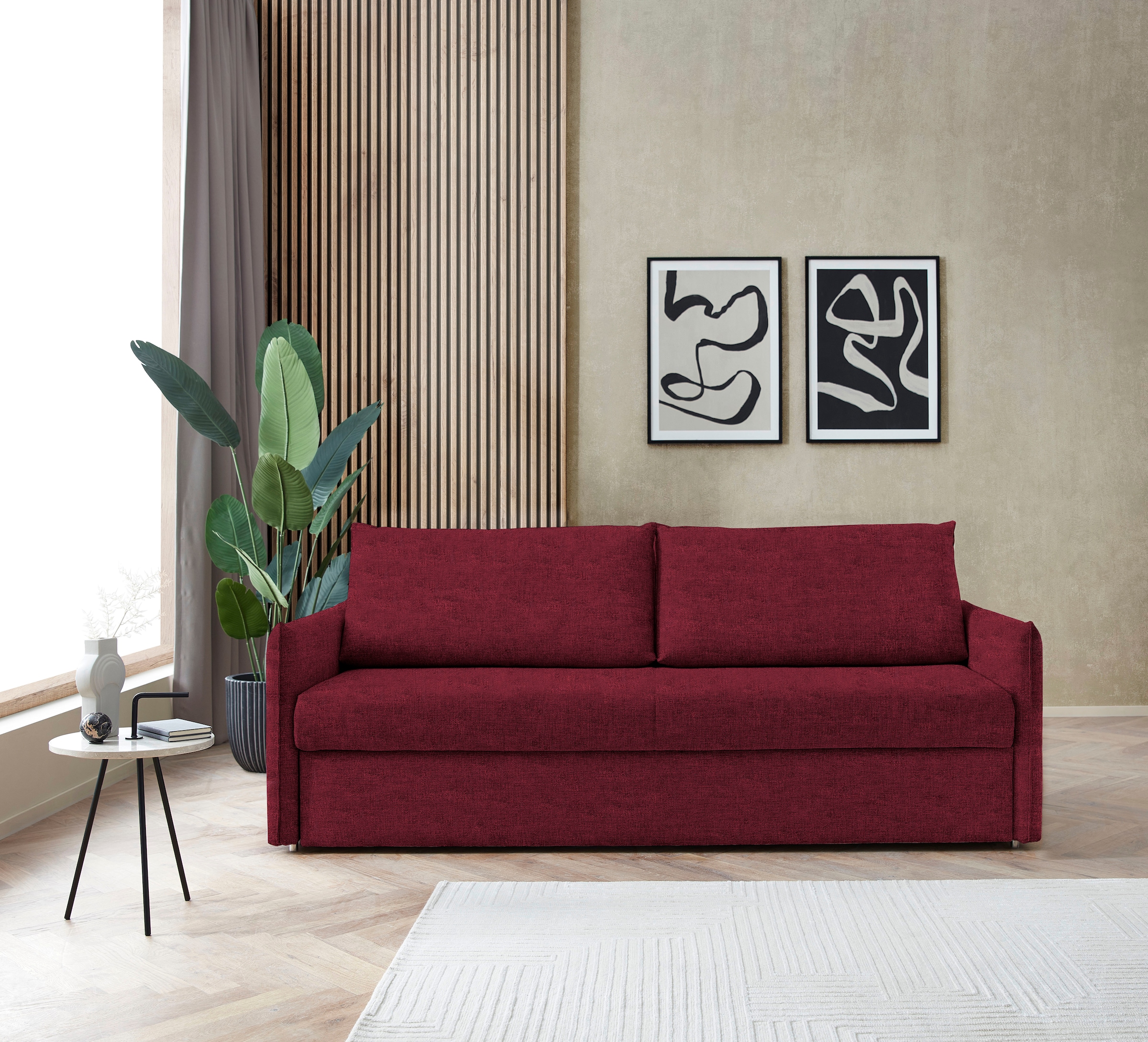 Bali Schlafsofa »Pisa«, mit 3 Matratzenarten, Lattenrost, stabiles Untergestell