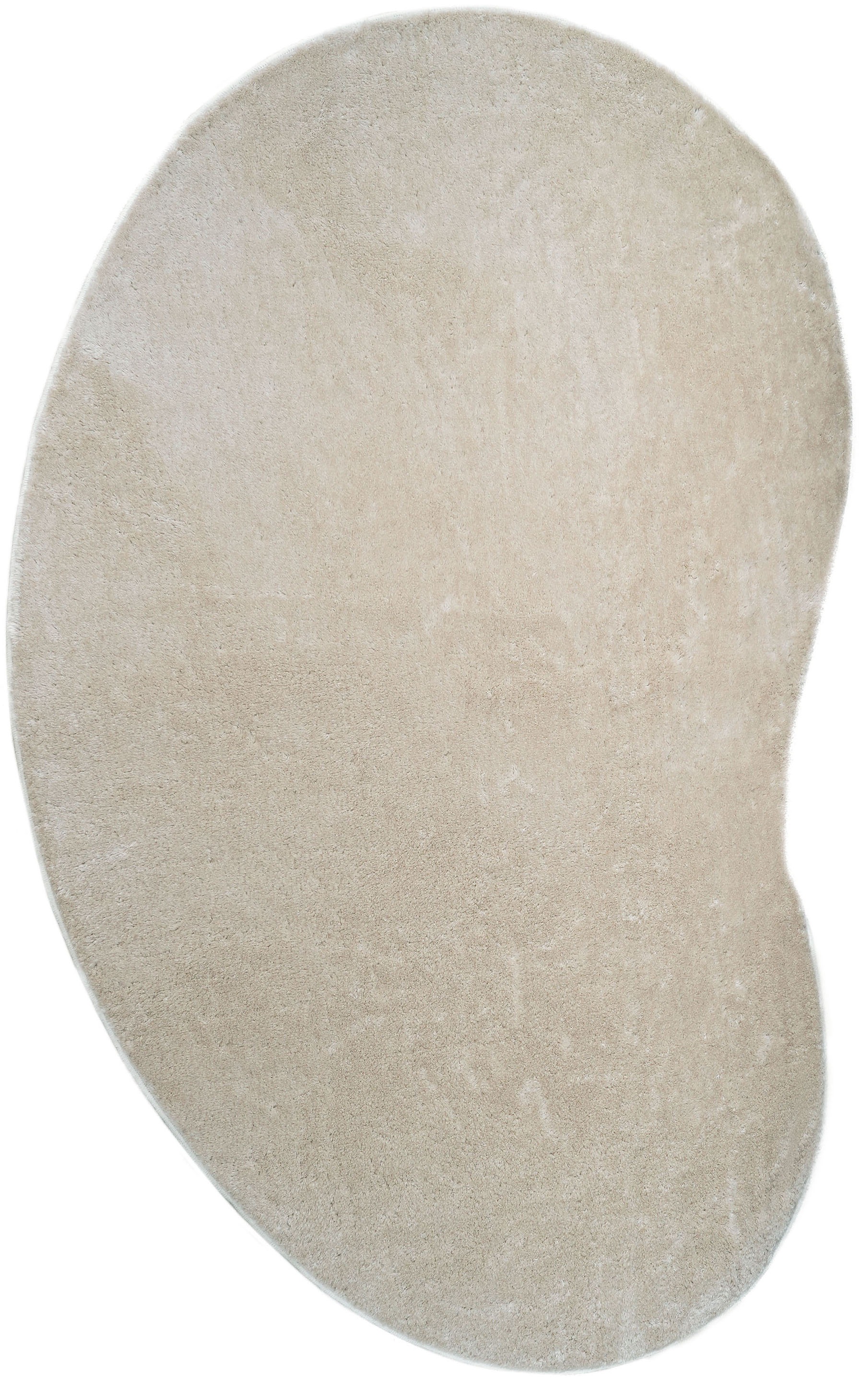 my home Teppich »Cali Bean«, U-förmig, 16 mm Höhe, besondere Form, Uni, wei günstig online kaufen