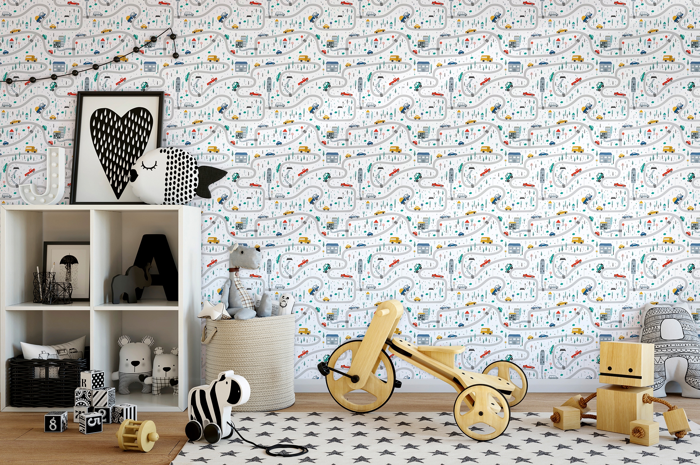 Marburg Kindertapete, Auto-matt, moderne Tapete für Wohnzimmer Schlafzimmer Küche