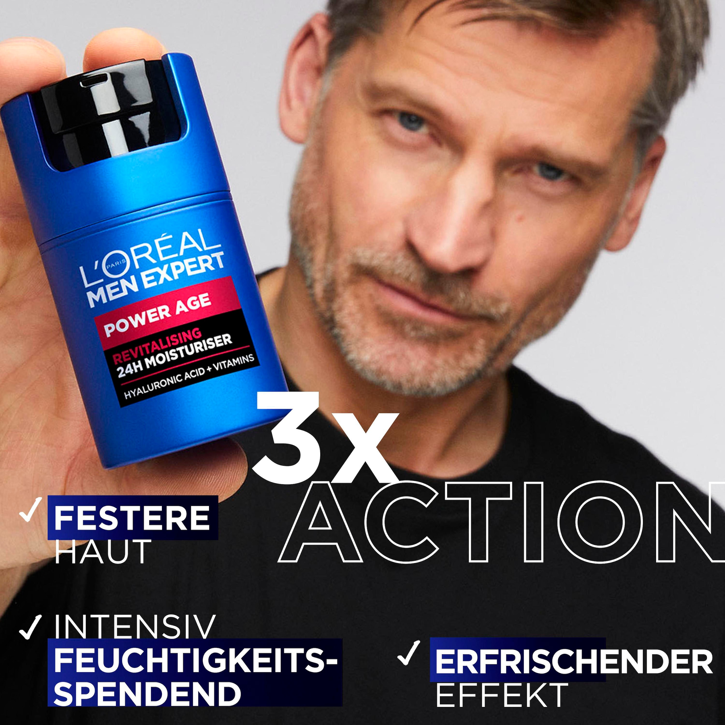 L'ORÉAL PARIS MEN EXPERT Pflege-Set »Power Age-Set: Serum & Pflege«, mit Hyaluron