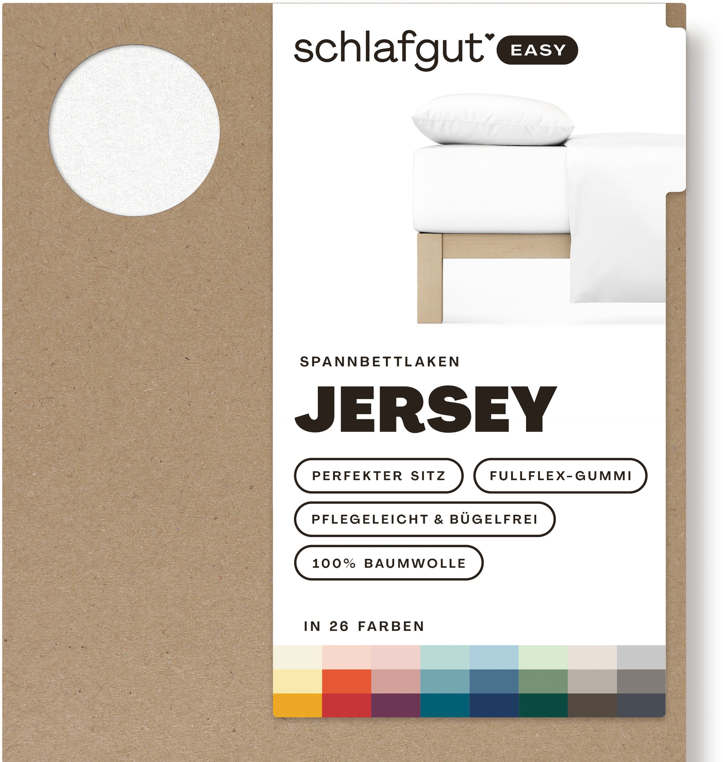 Schlafgut Spannbettlaken »EASY aus 100% Baumwolle, weich & saugfähig, Marke günstig online kaufen