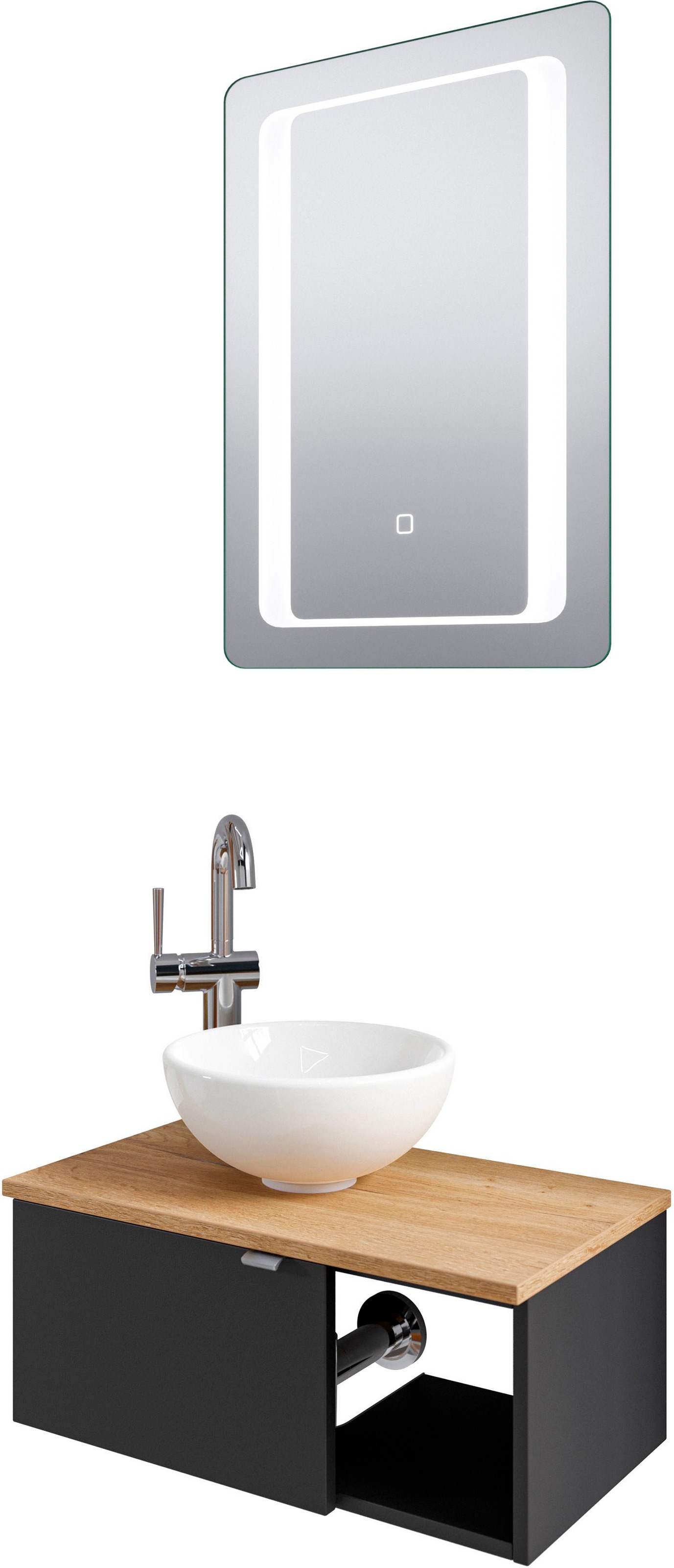 Saphir Badmöbel-Set »Serie 6915«, (4 St.), Gäste-Bad, 61 cm breit, mit LED- günstig online kaufen