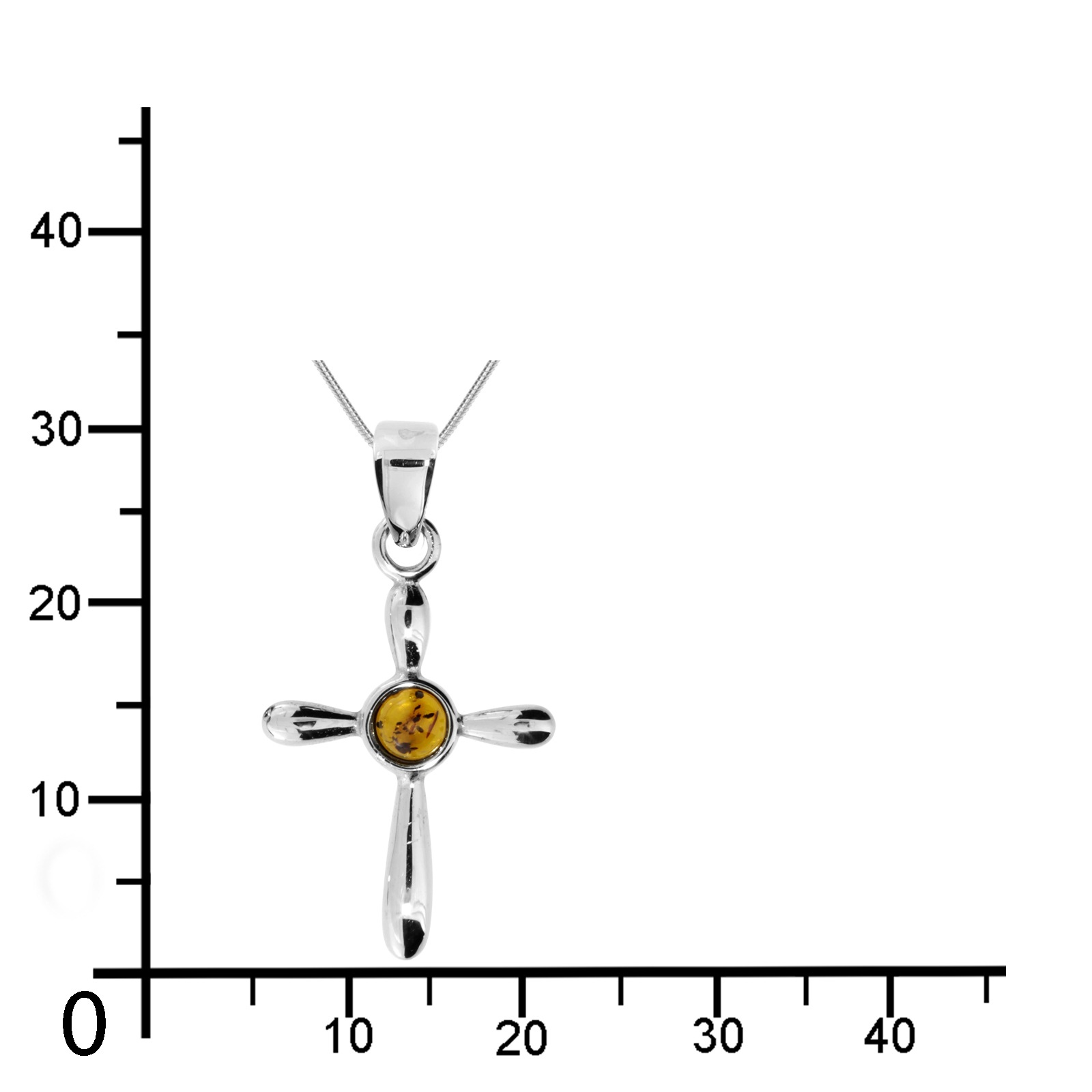 OSTSEE-SCHMUCK Kette mit Anhänger »Ostsee-Schmuck Kette mit Anhänger Kreuz 24 x 16«