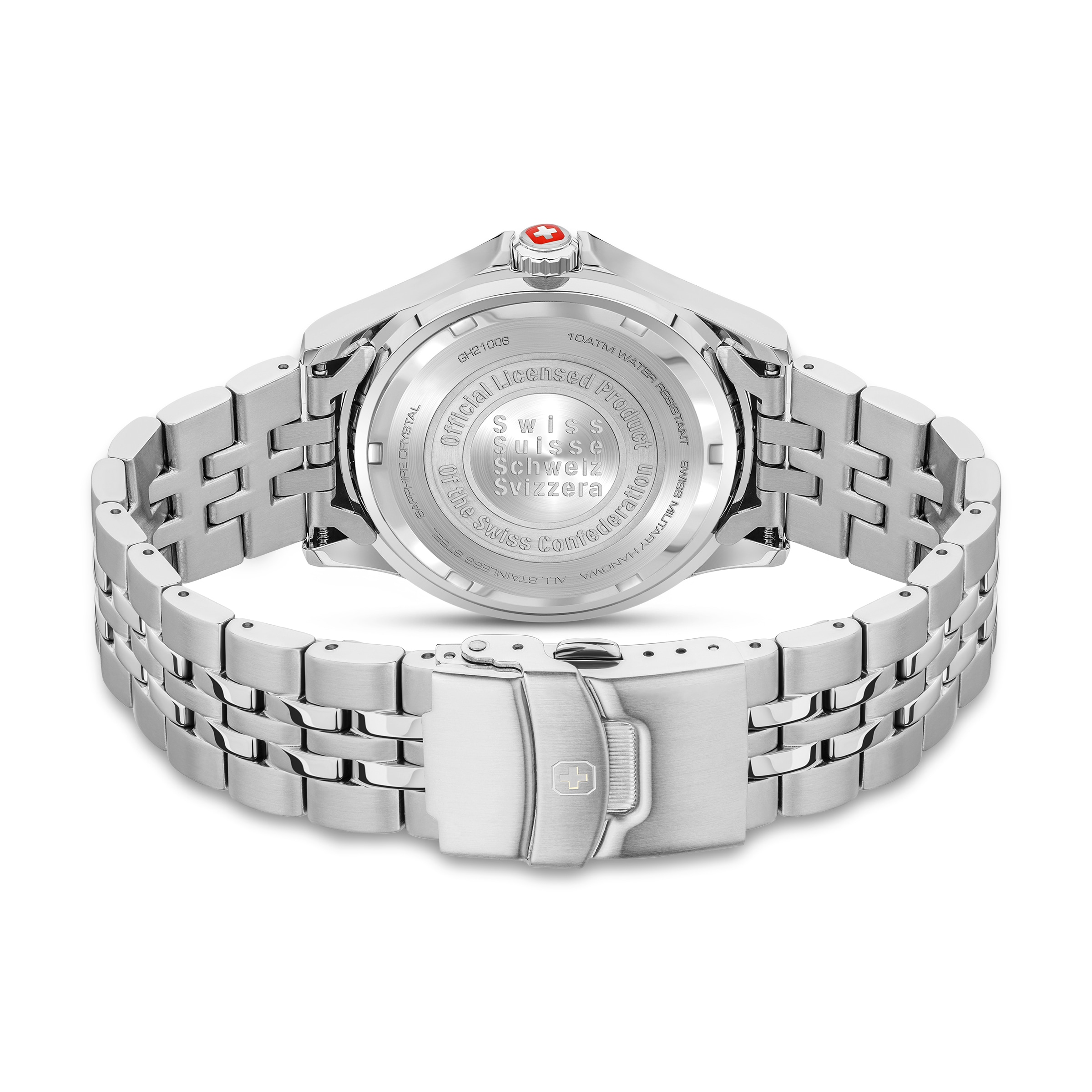 Swiss Military Hanowa Quarzuhr »Flagship X« Armbanduhr, Herrenuhr, Swiss Made, Edelstahlarmband, analog, Tag