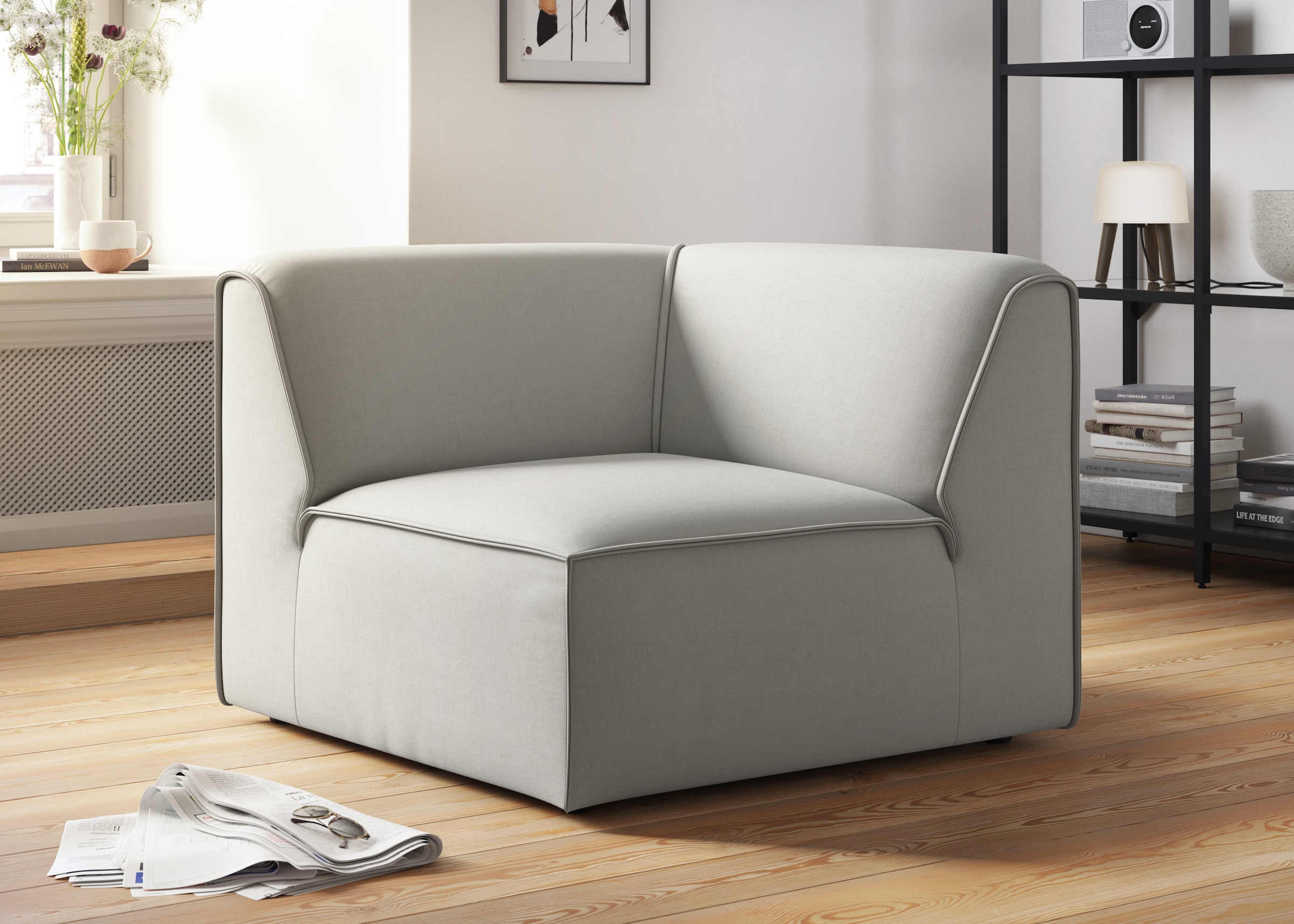 OTTO home Sofa-Eckelement »Merid, Sofaelement, Maße B/T/H: 97/97/46 cm« als günstig online kaufen