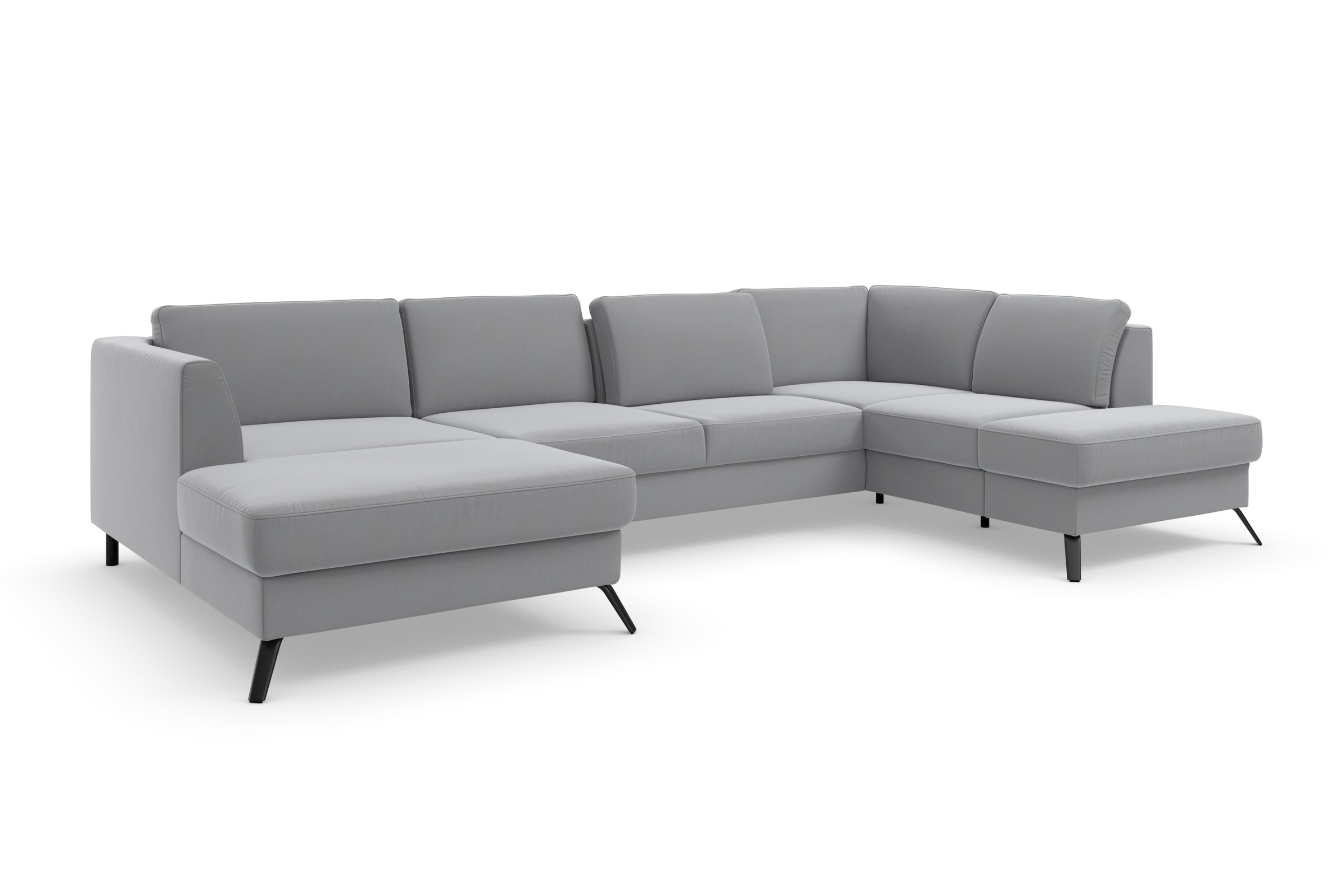 sit&more Wohnlandschaft »Olsen U-Form«, inklusive Sitztiefenverstellung, wahlweise mit Bettfunktion, 15cm hoch