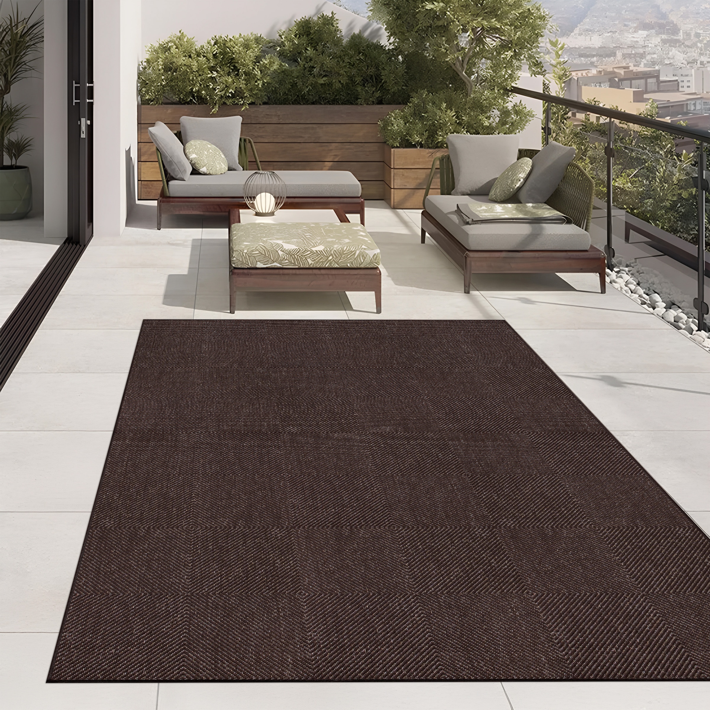 my home Teppich »Anna, auch als Läufer erhältlich«, rechteckig, 3 mm Höhe, In- und Outdoor geeignet, Sisal-Optik, Wetterfest & UV-beständig