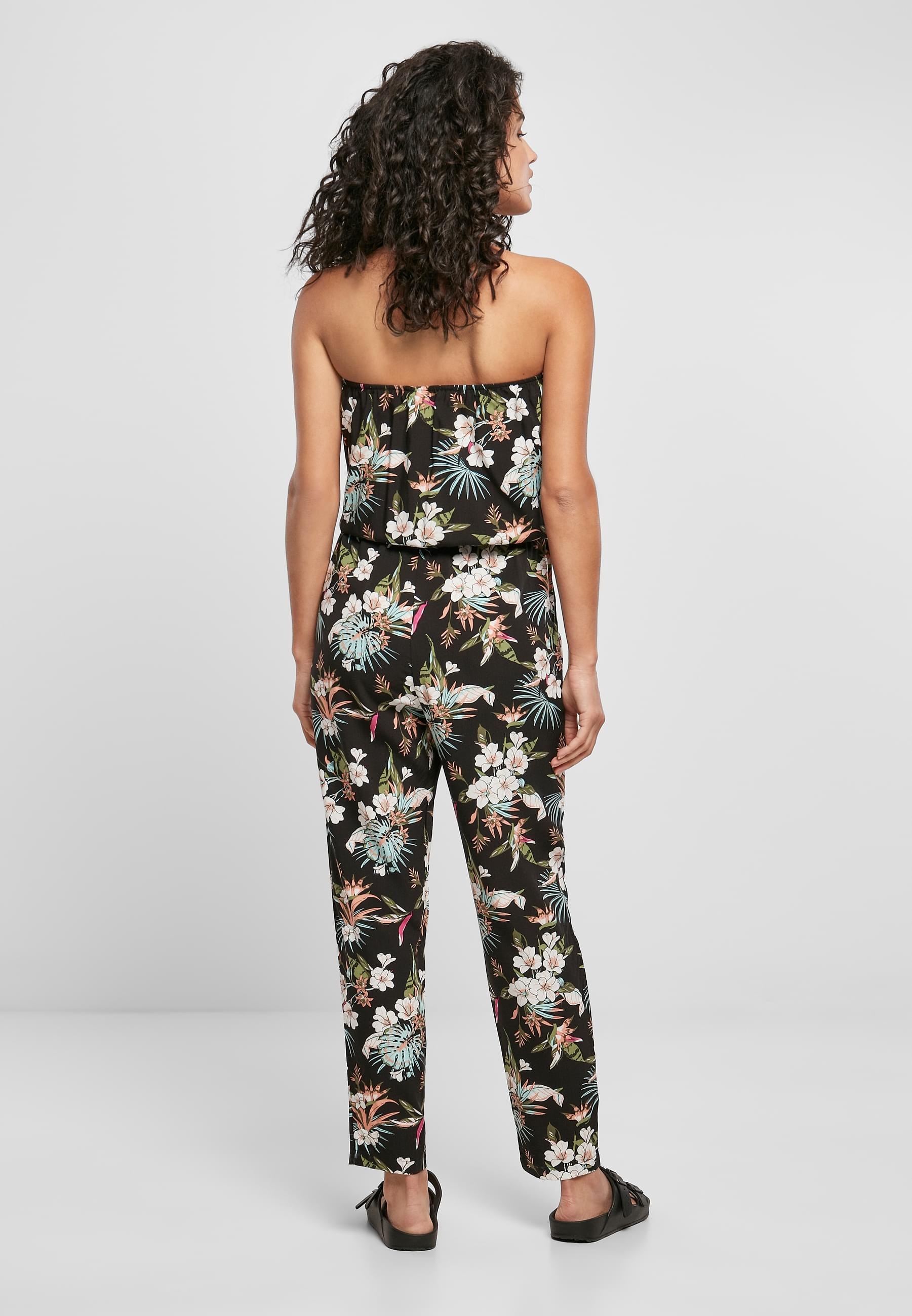 URBAN CLASSICS Jumpsuit »Urban Classics Damen Ladies Viscose Bandeau Jumpsuit« 1 Stk.