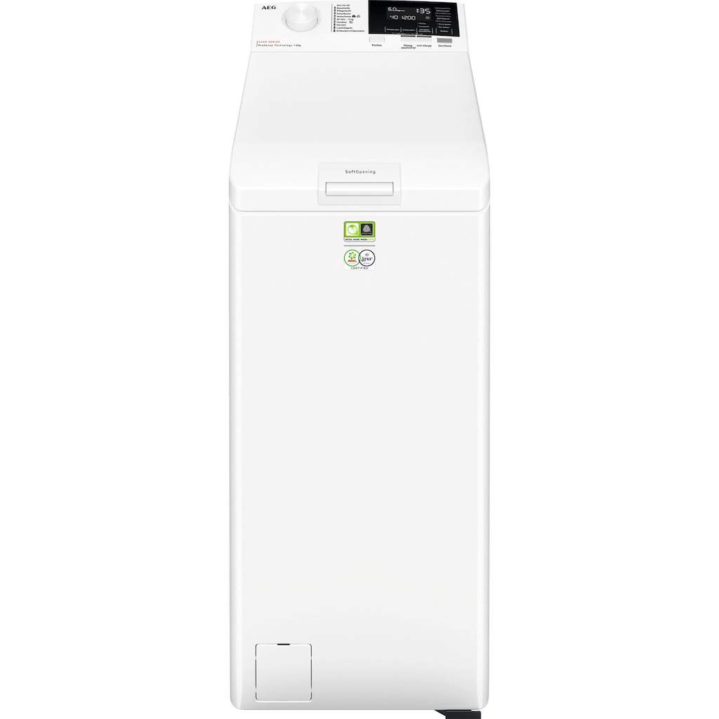 AEG Waschmaschine Toplader »LTR6C360TL«, LTR6C360TL 913143648, 6 kg, 1300 U/min, ProSense® Mengenautomatik​ - spart bis 40% Zeit, Wasser und Energie