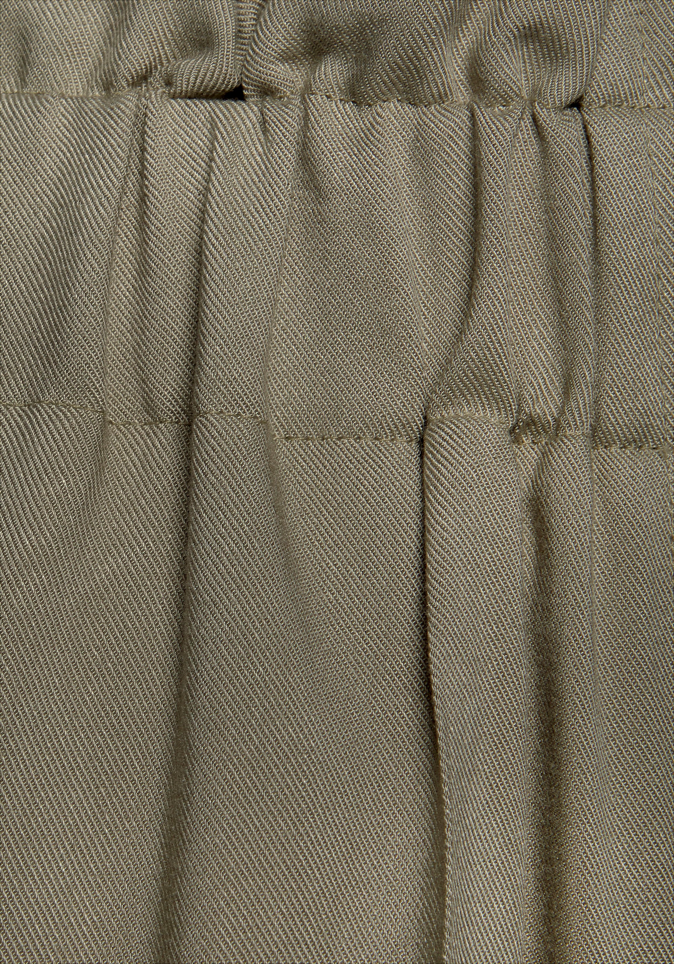 LASCANA Paperbag-Hose, mit Zierknöpfen und Elastikbund, Stoffhose, gekrempelter Hosensaum
