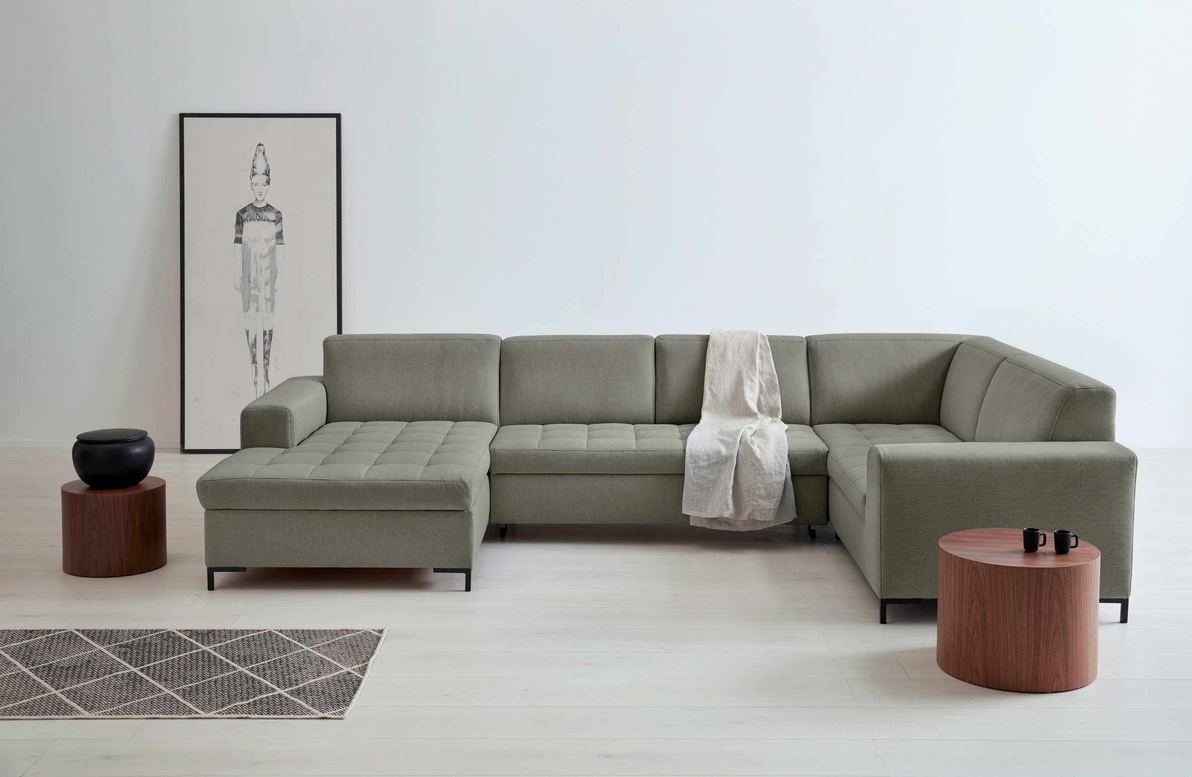 OTTO home Wohnlandschaft »Grazzo, aktuelle Steppung im Sitz, viel Platz, U- günstig online kaufen