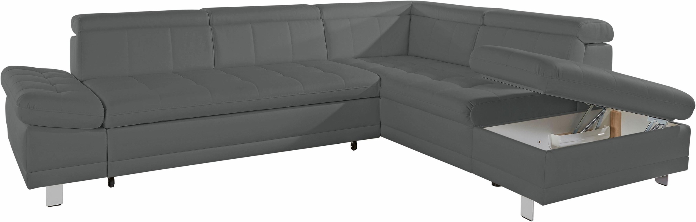 sit&more Ecksofa »Limit L-Form«, wahlweise mit Bettfunktion und Bettkasten