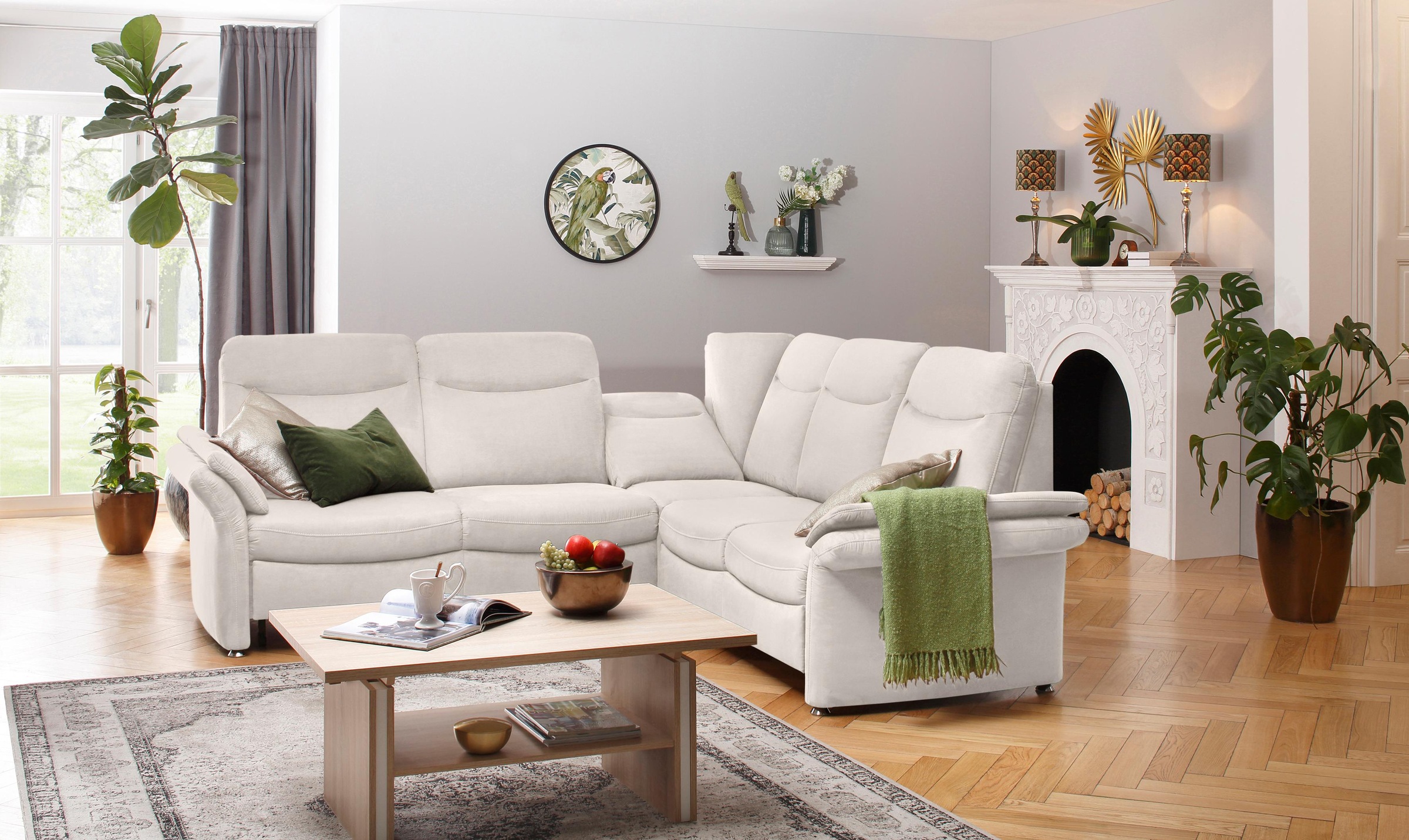 Home affaire Ecksofa »Tahoma L-Form«, mit Armlehnfunktion, wahlweise Bettfu günstig online kaufen