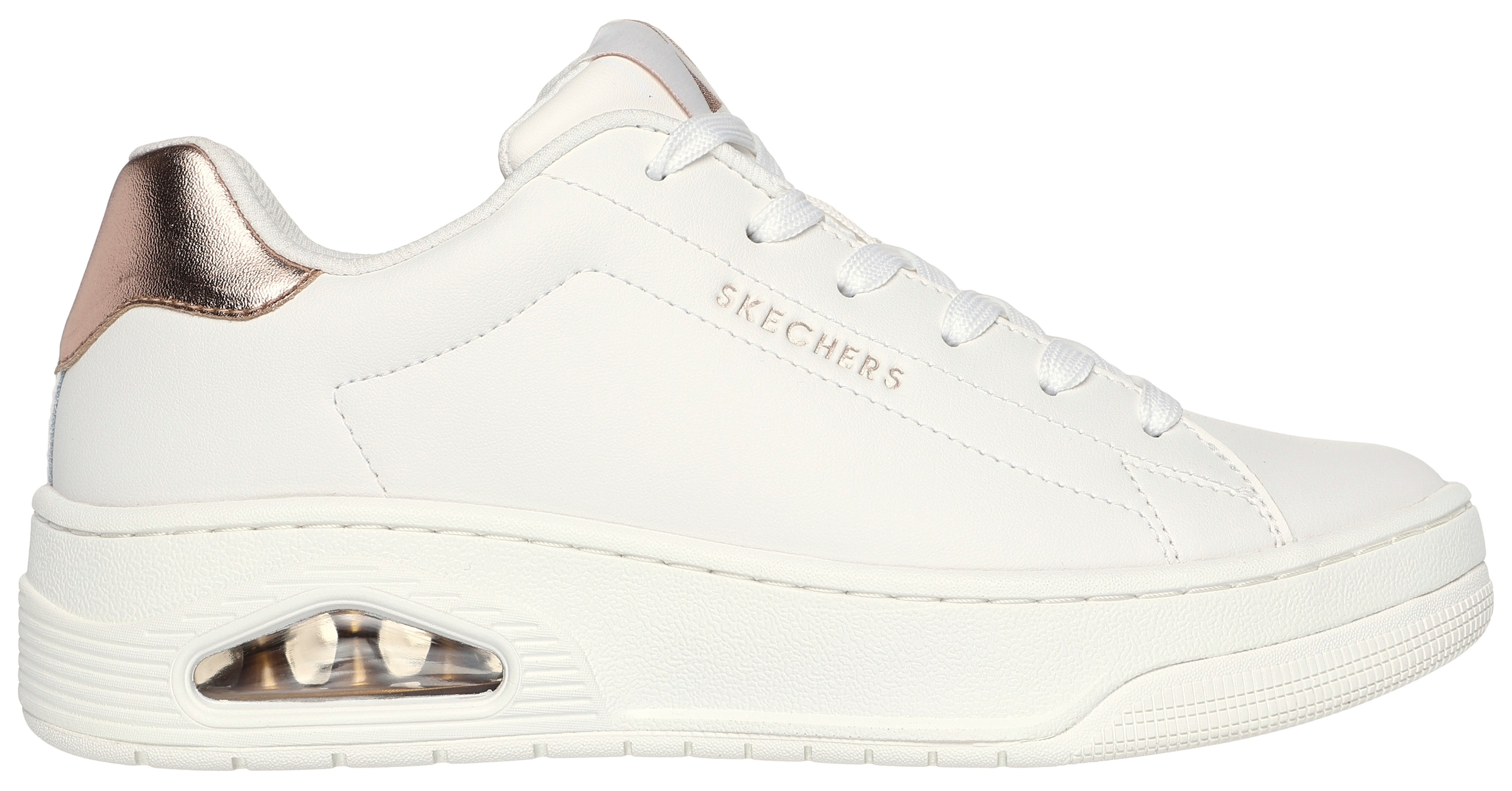 Skechers Sneaker »UNO COURT«, mit Metallic-Applikation, Freizeitschuh, Halbschuh, Schnürschuh