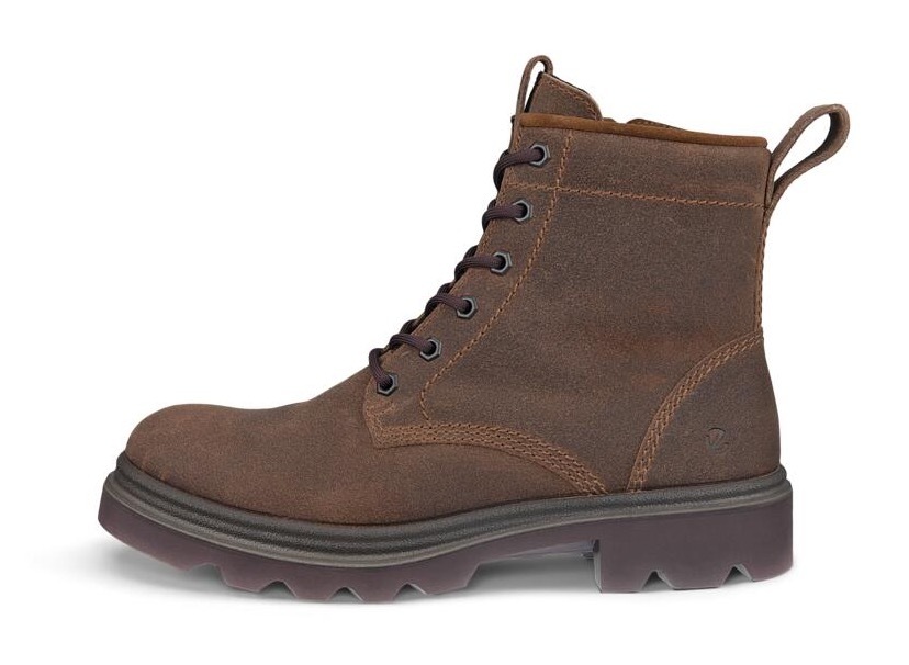 Ecco Schnürboots »GRAINER W«, Stiefelette, Winterboots, Blockabsatz, mit Schurwollfutter
