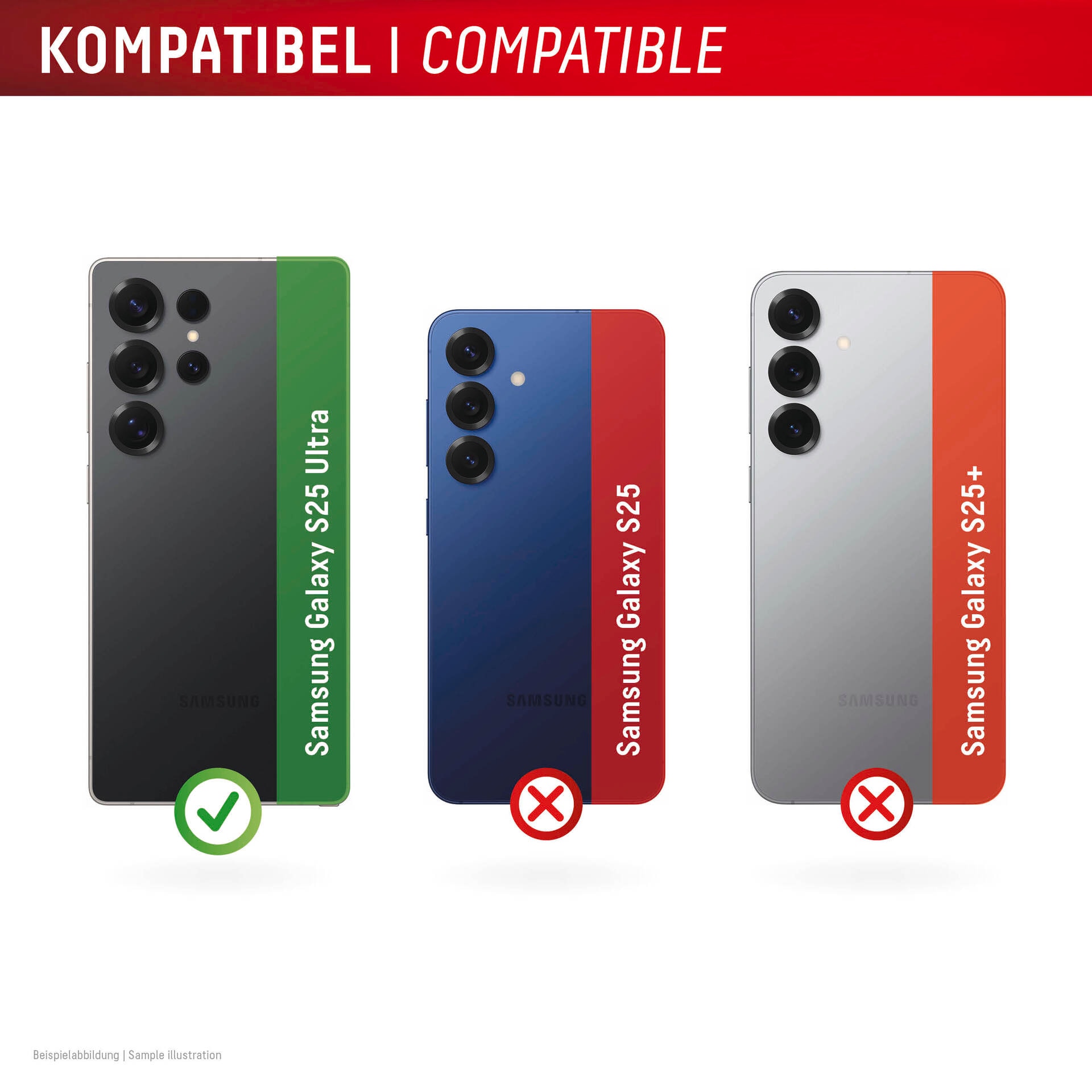 Displex Kameraschutzglas »Camera Lens Glass Single Glass Ring Protector« für Samsung Galaxy S25 Ultra Packung, 2x Einzellinsen-Schutzringe,  Objektivschutz, Kameraschutz, kratz- & stoßfest