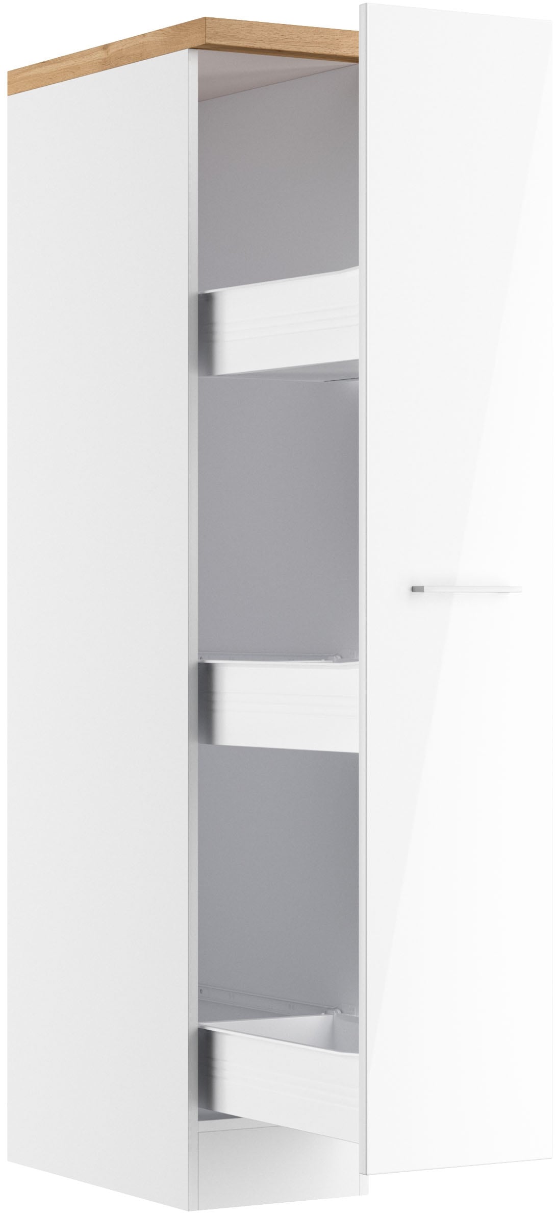 KOCHSTATION Apothekerschrank »KS-Milan«, HELD Möbel, Apothekerschrank 30 cm, matte oder hochglänzende Fronten
