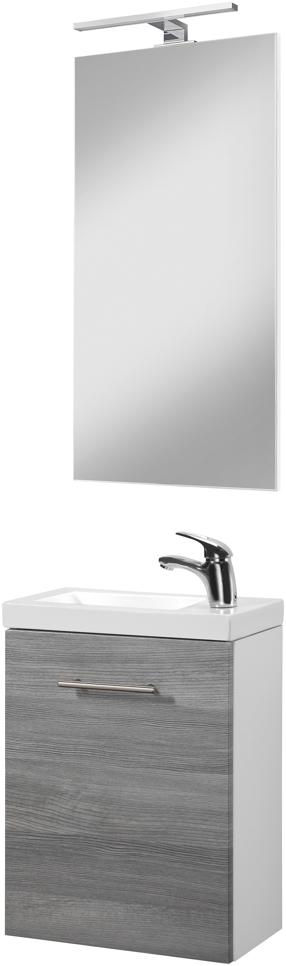 welltime Waschtisch-Set »Trento, verschiedene Ausführungen und Farben«, (Set, 4 St.), Badmöbel Breite 40cm, Gästebad SlimLine Gäste WC