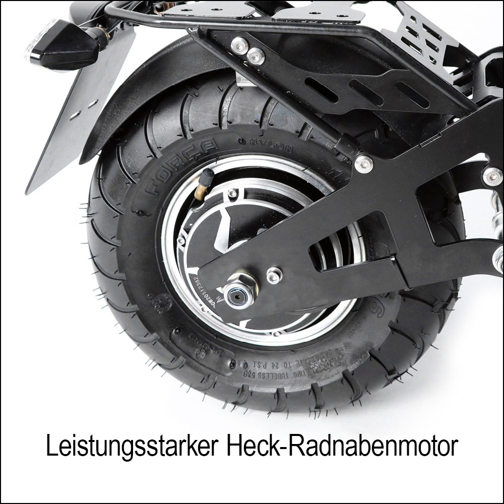 2. Bild von Forca E-Scooter »Speedster Safety Plus«, 45 km/h, 50 km, 48V/20Ah Li-Ionen mit Gepäckfach und Blinker, klappbar