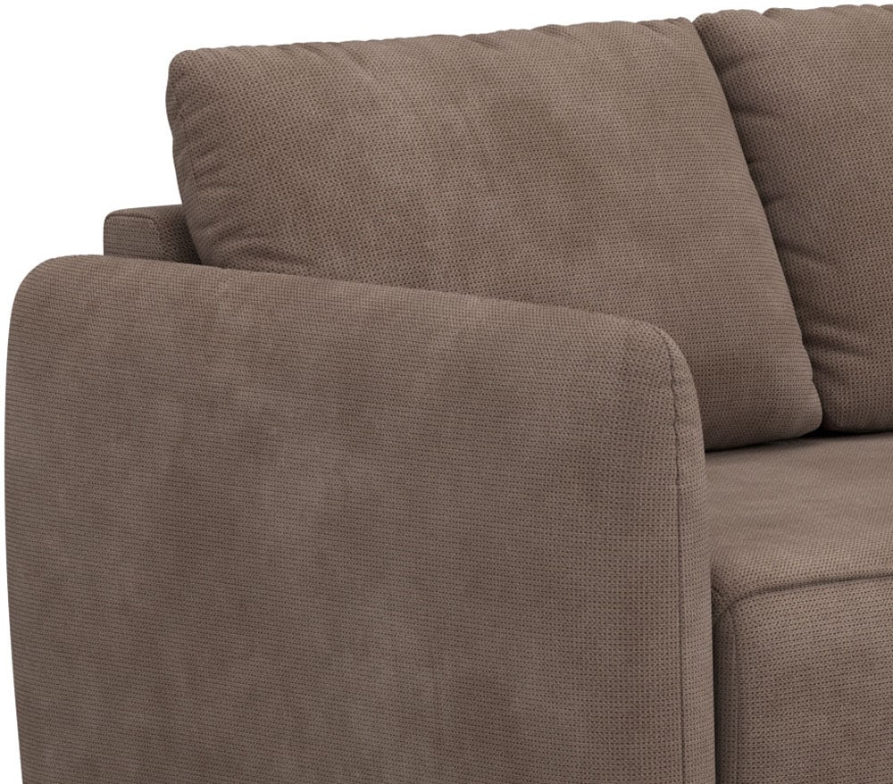 COTTA Ecksofa »Flow, bequem, L-Form, Breite 239 cm, schmale Armlehnen« wahlweise mit Bettfunktion