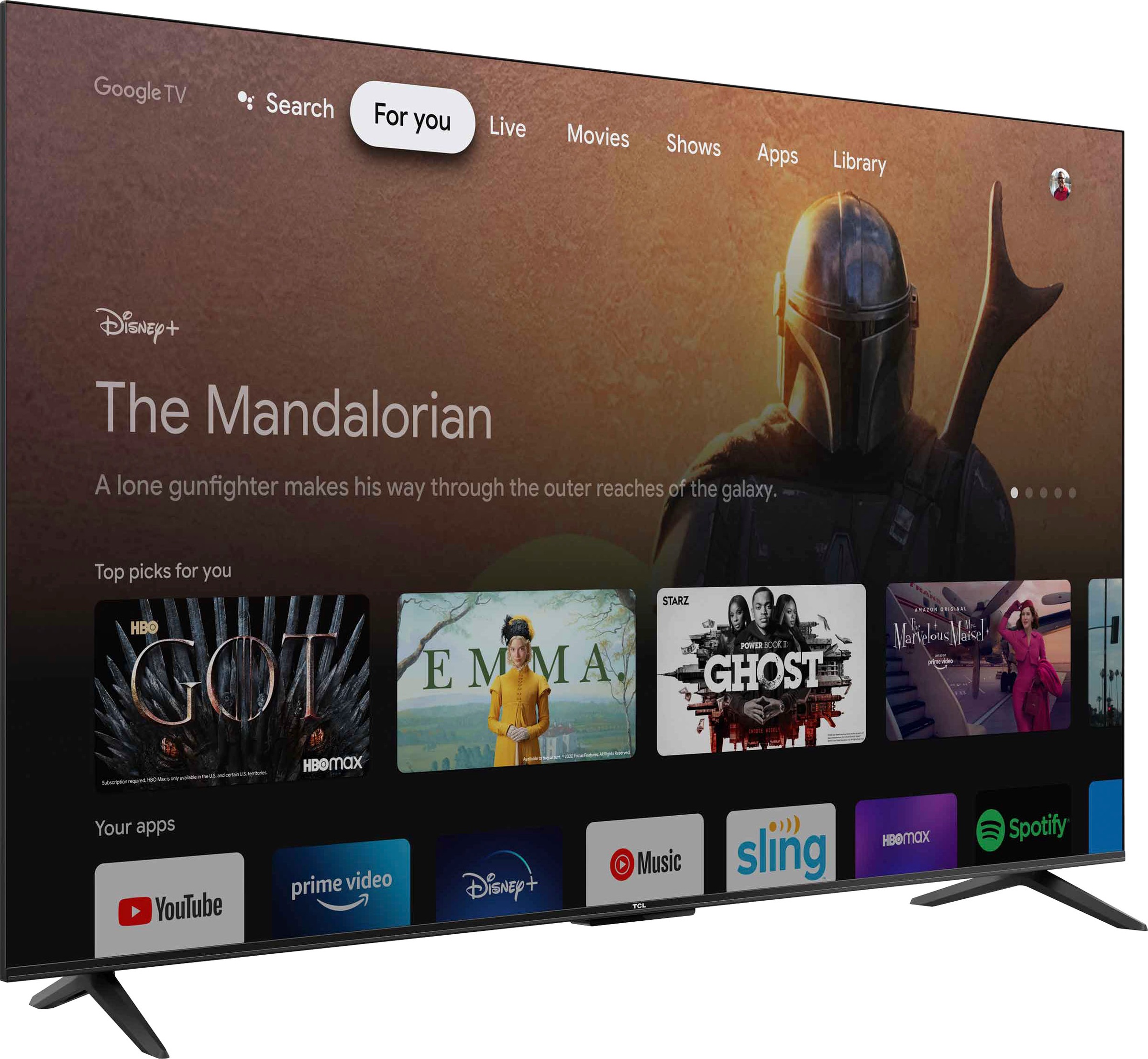 TCL LED-Fernseher »50P631X1«, 4K Ultra HD, Android TV-Google TV-Smart-TV, HDR10, 60Hz Motion Clarity, Metallgehäuse