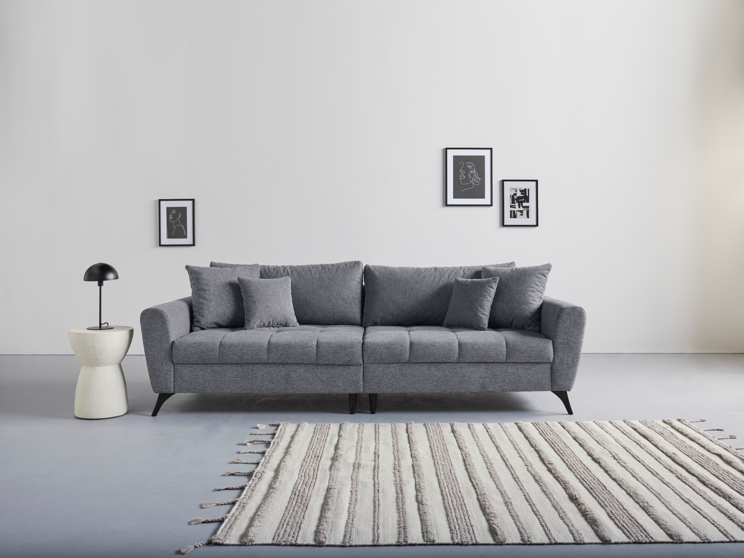 INOSIGN Big-Sofa »Lörby«, auf auch Belastbarkeit mit Rechnung bis bestellen clean-Bezug Aqua Sitzplatz, 140kg pro