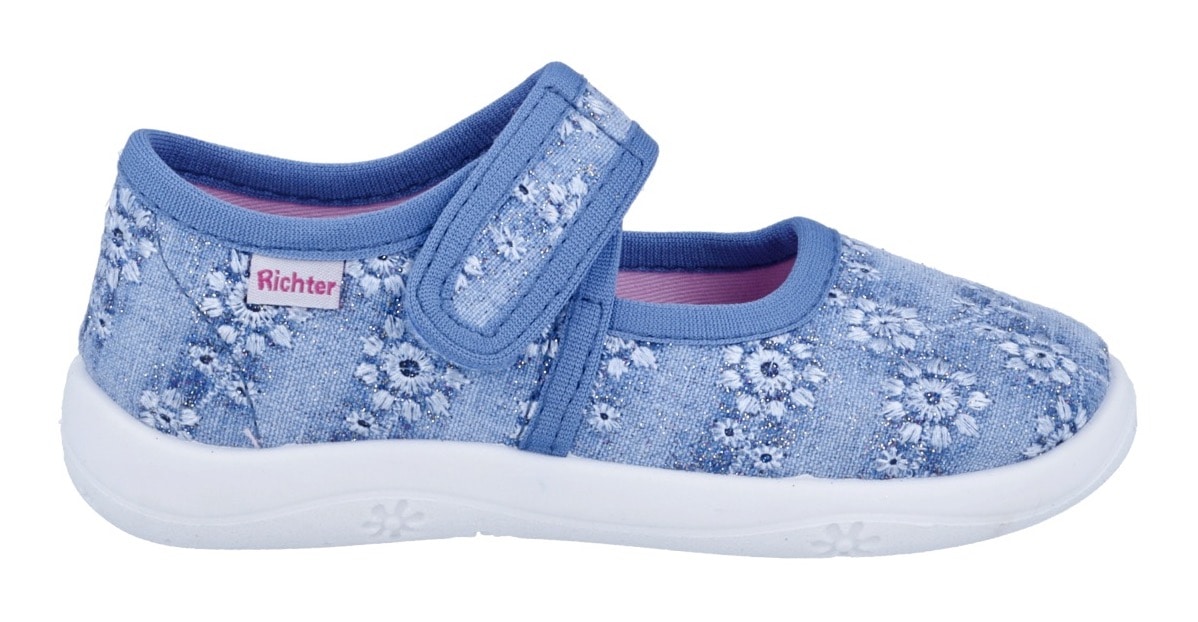 Richter Hausschuh »Mia«  Klettschuh, Kindergartenschuh, mit Label, Größenschablone zum Download