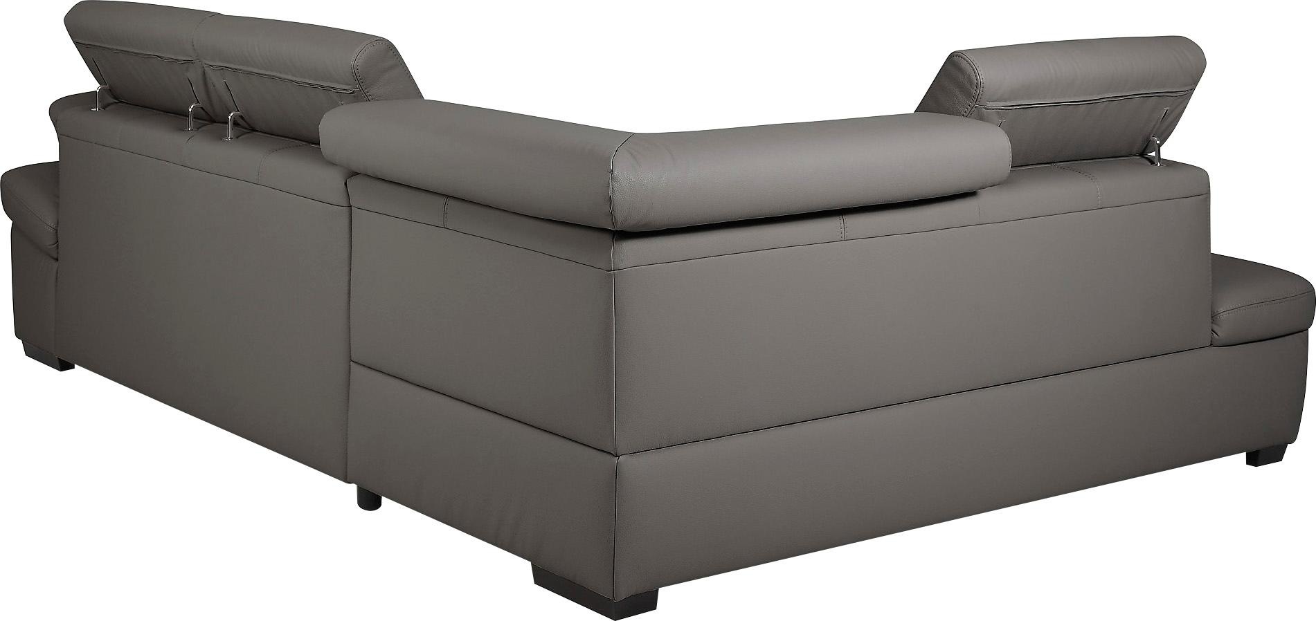 exxpo - sofa fashion Ecksofa »Salerno, klassisch modernes Funktionssofa, hoher Sitzkomfort, L-Form«, inkl. Kopf- und Armteilverstellung, wahlweise mit Bettfunktion
