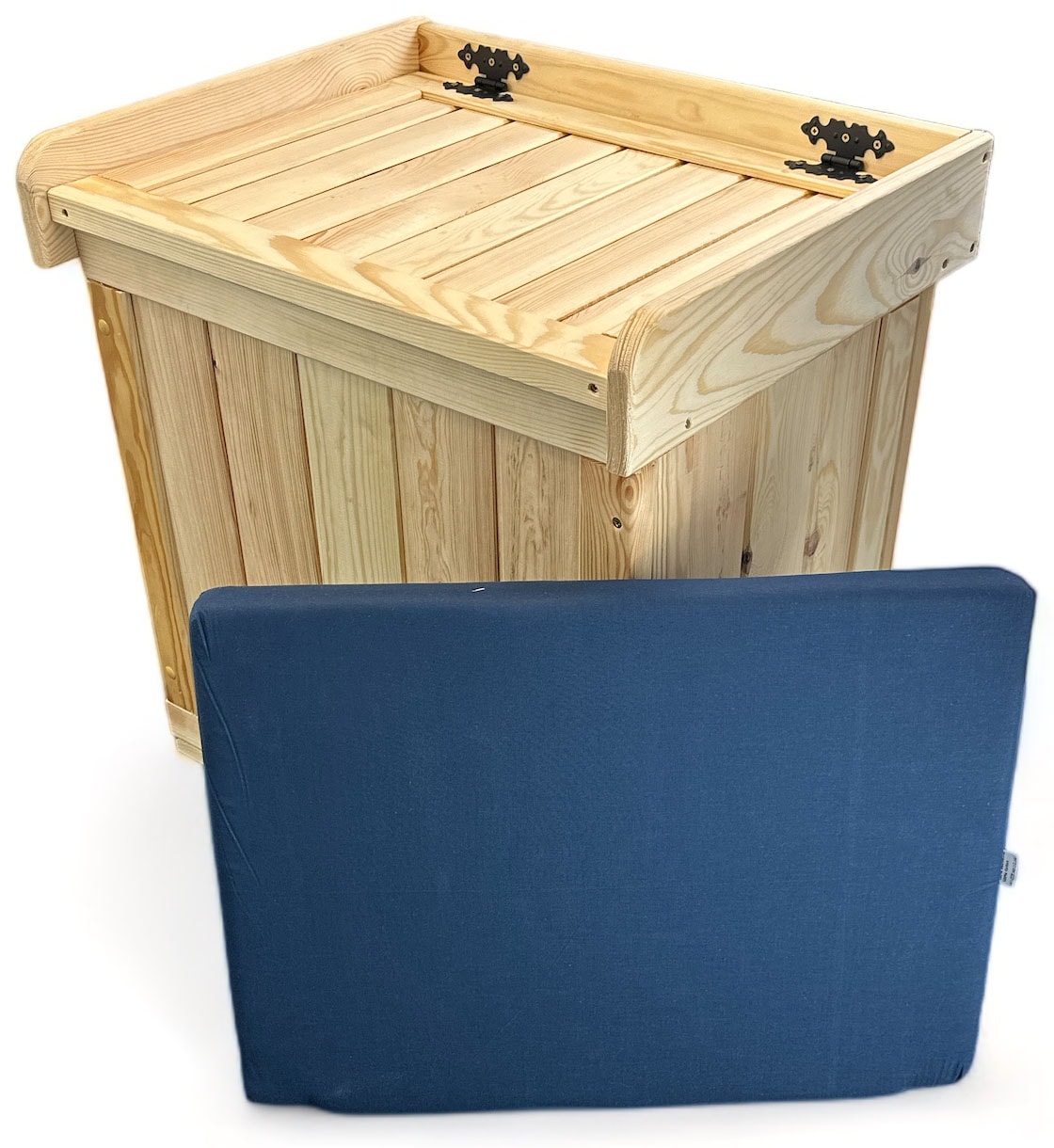 promadino Kissenbox »Patrick«, mit blauer Sitzauflage