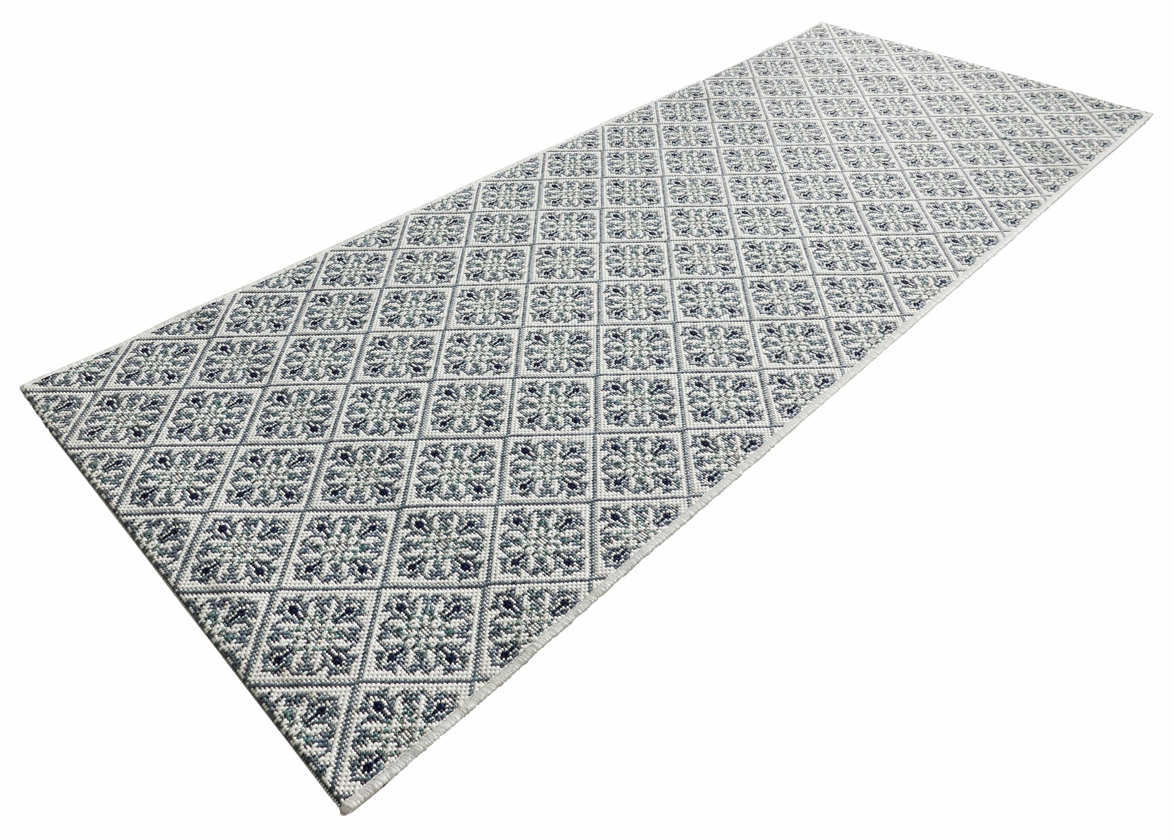 HANSE Home Läufer »Flake«, rechteckig, 8 mm Höhe, Flachgewebe, Fliesen Optik, Gemustert, Strapazierfähig, Pflegeleicht